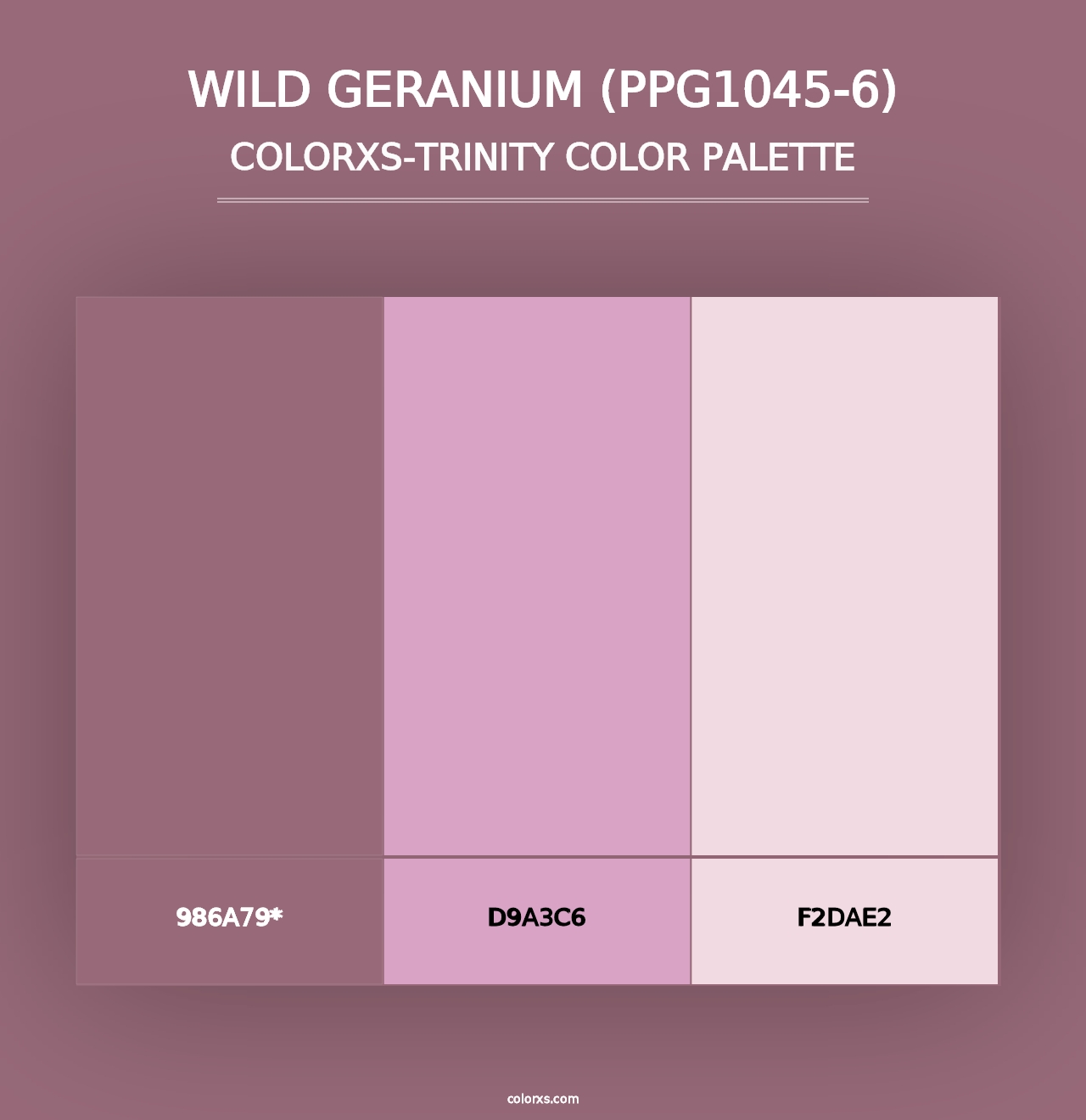 Wild Geranium (PPG1045-6) - Colorxs Trinity Palette