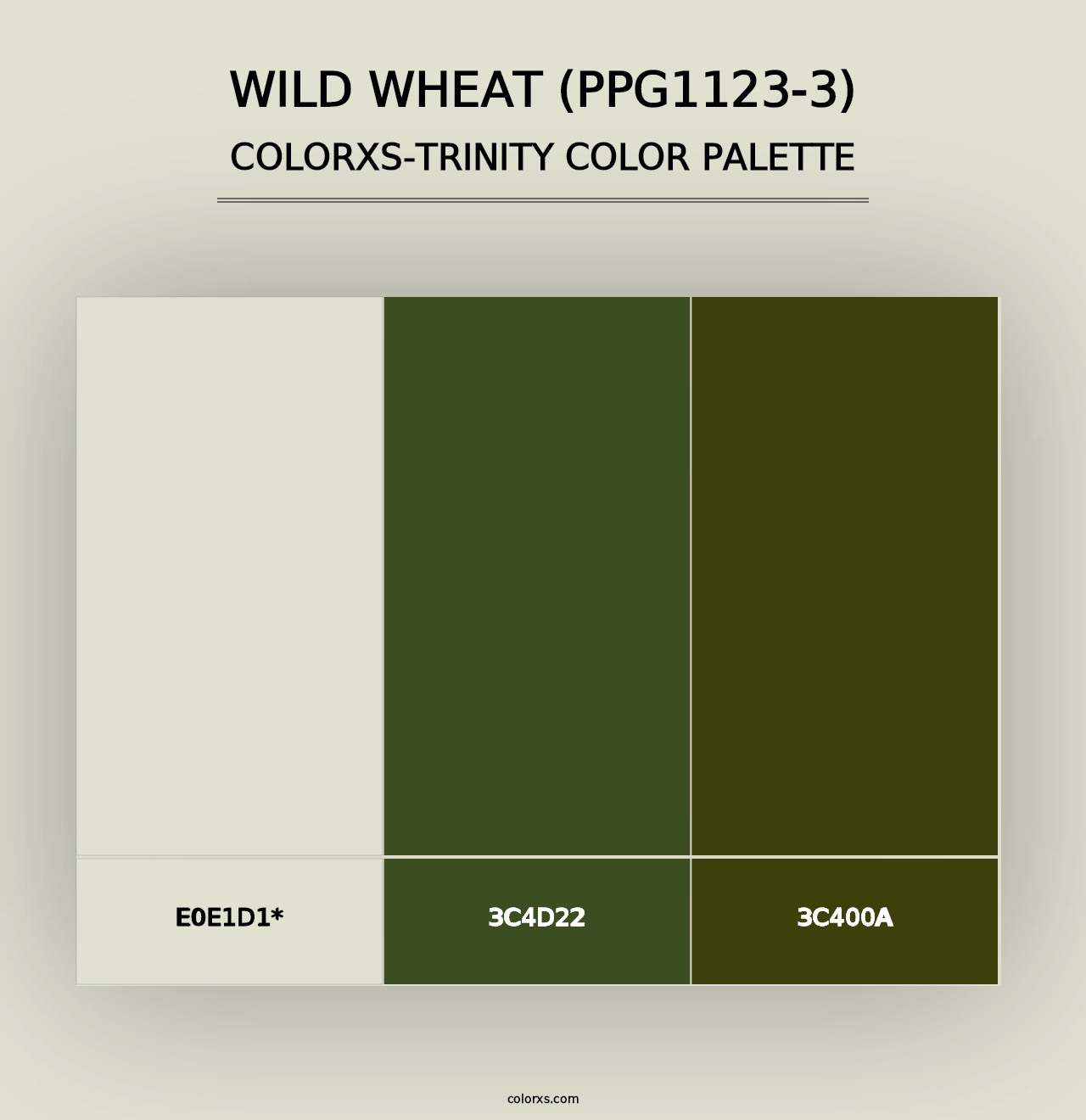 Wild Wheat (PPG1123-3) - Colorxs Trinity Palette