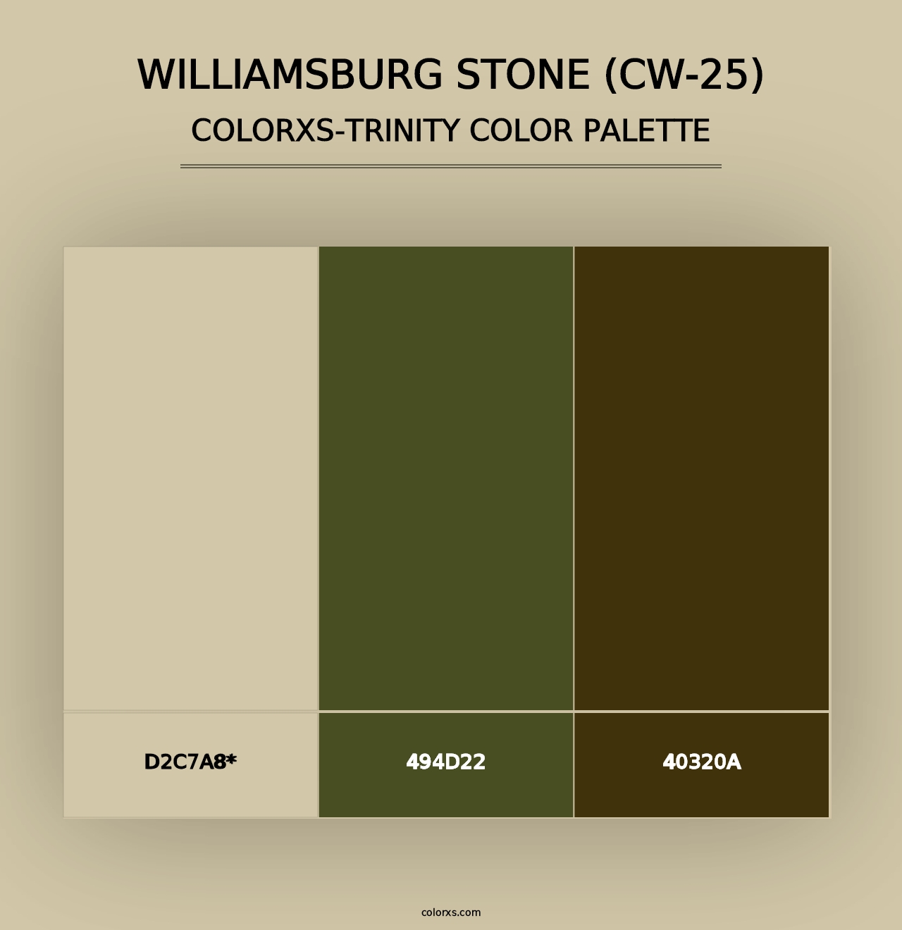 Williamsburg Stone (CW-25) - Colorxs Trinity Palette