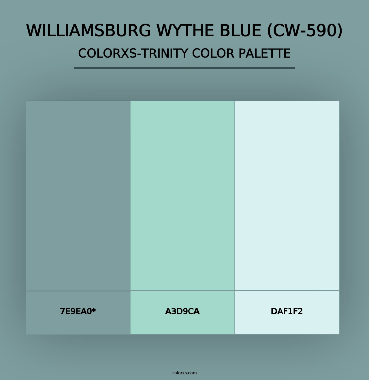 Williamsburg Wythe Blue (CW-590) - Colorxs Trinity Palette