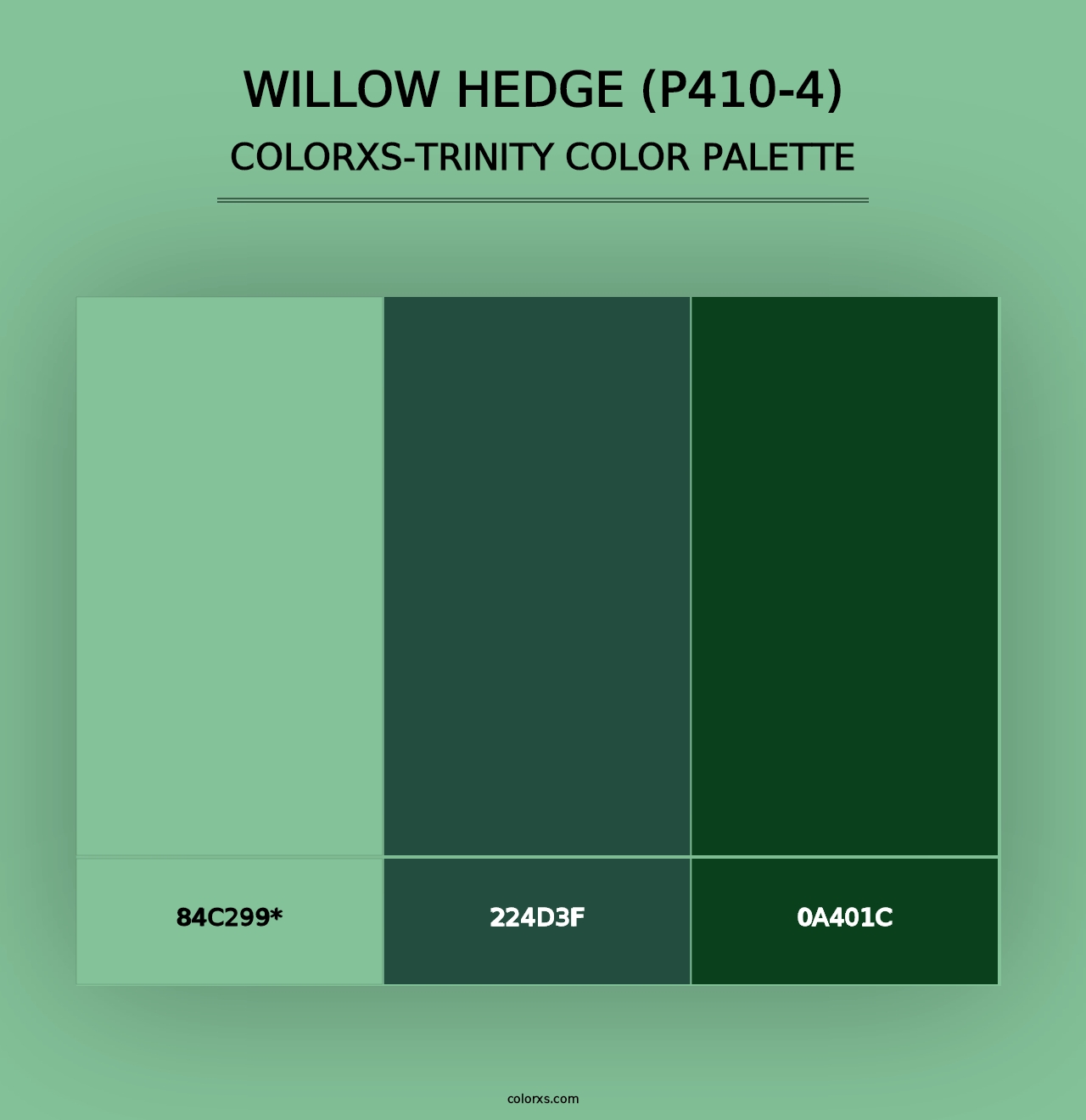 Willow Hedge (P410-4) - Colorxs Trinity Palette