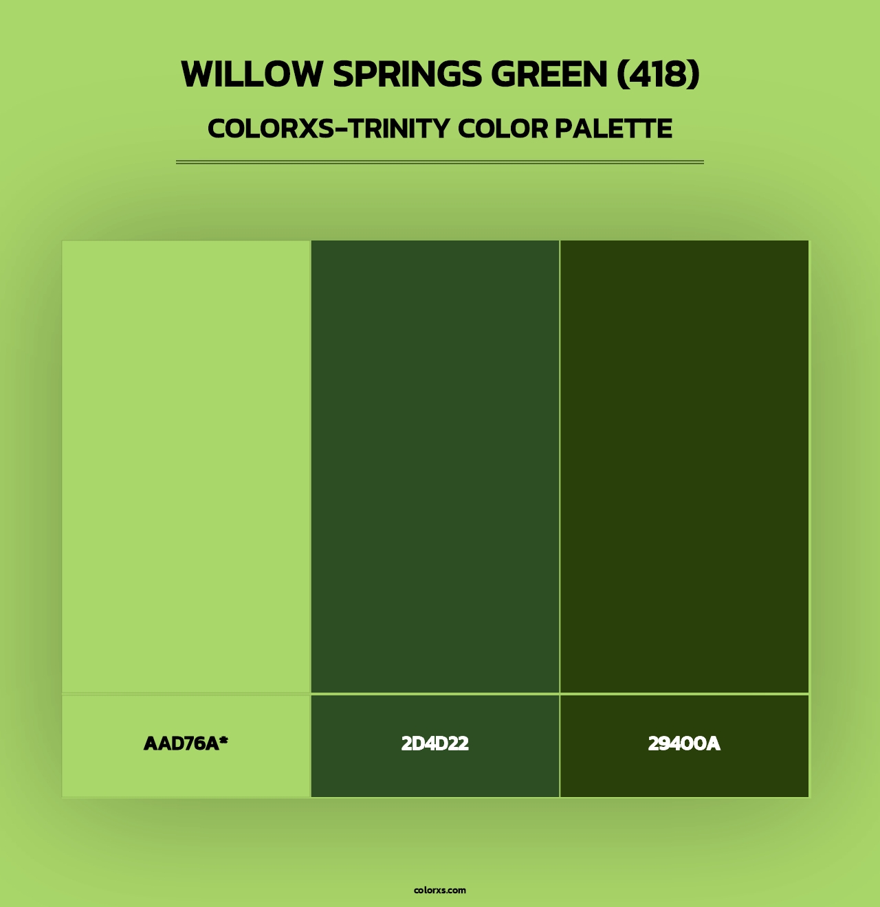 Willow Springs Green (418) - Colorxs Trinity Palette