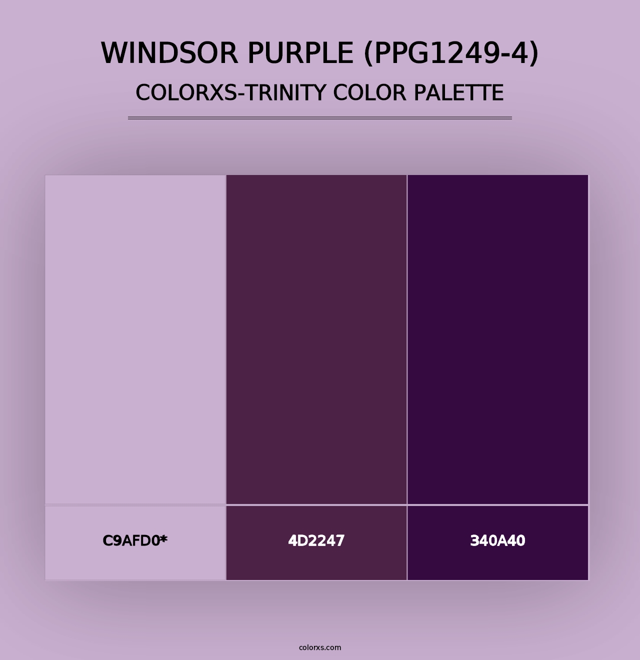 Windsor Purple (PPG1249-4) - Colorxs Trinity Palette