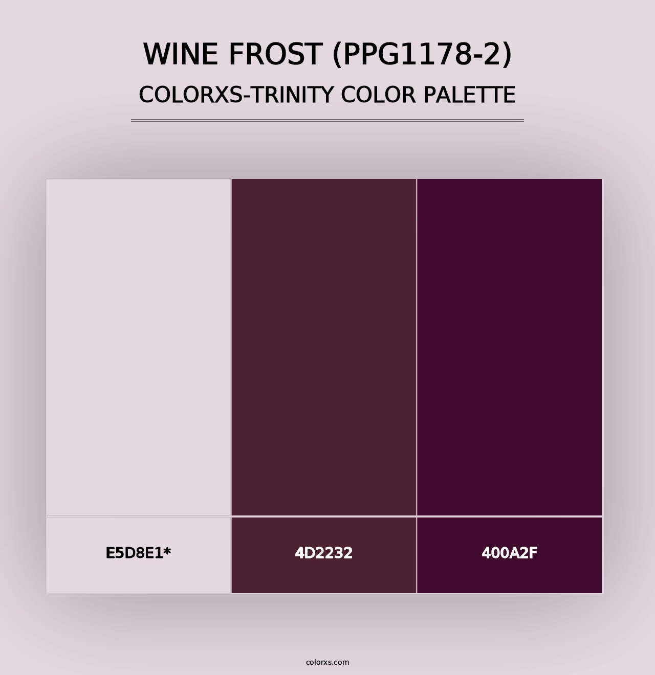 Wine Frost (PPG1178-2) - Colorxs Trinity Palette