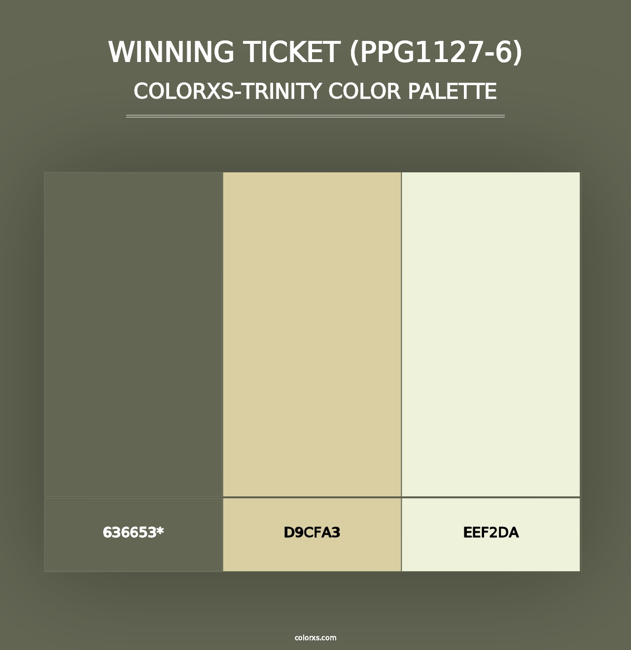 Winning Ticket (PPG1127-6) - Colorxs Trinity Palette