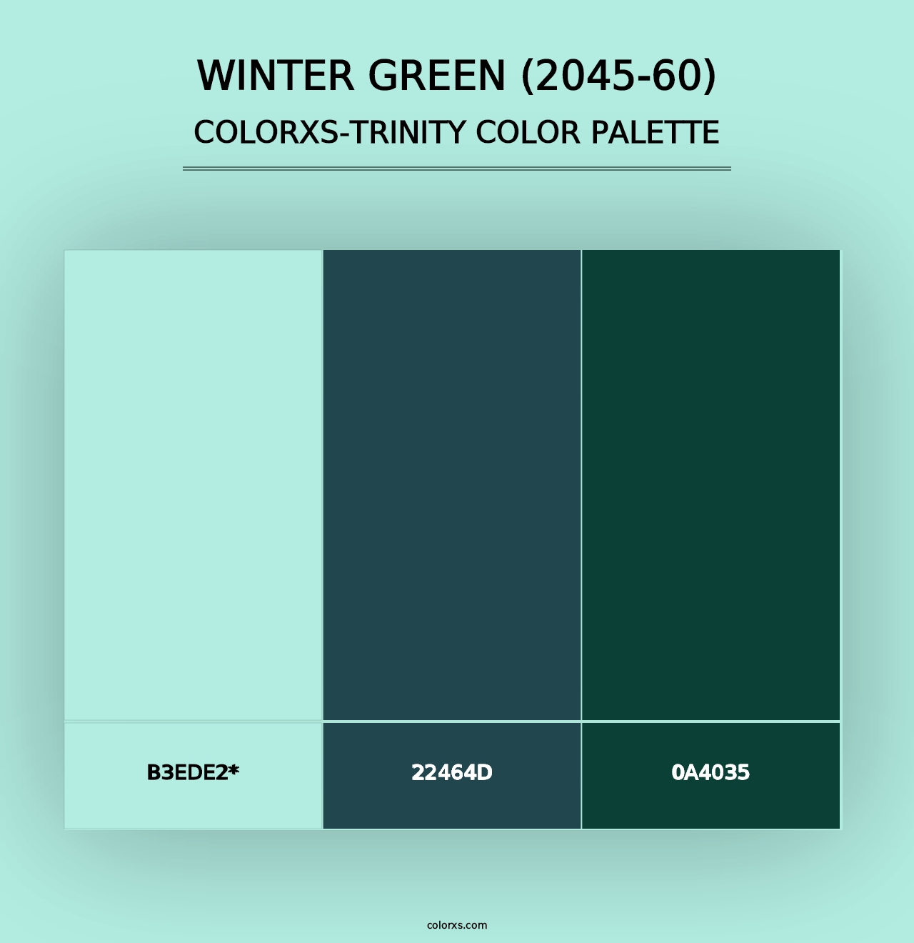 Winter Green (2045-60) - Colorxs Trinity Palette