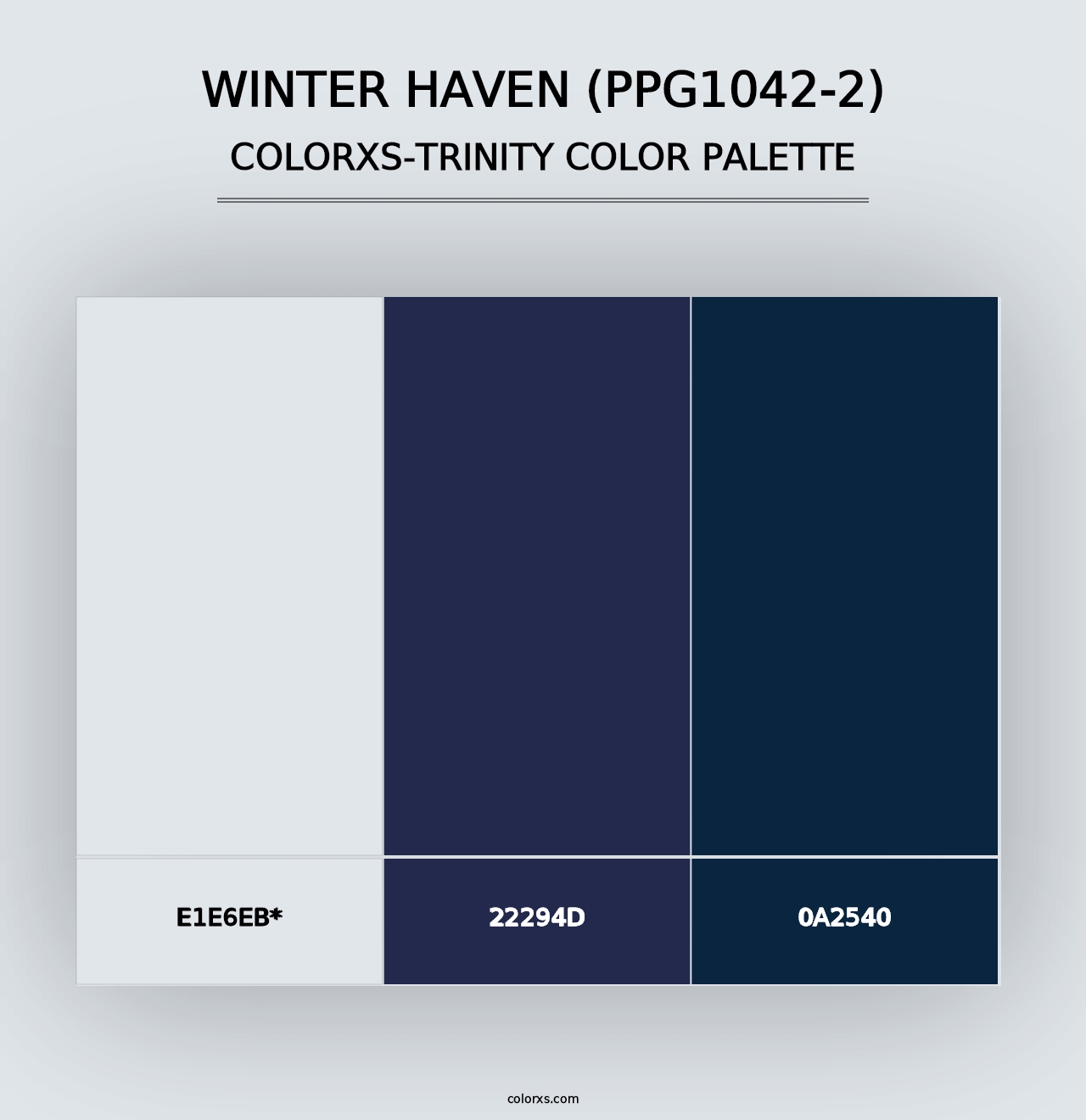 Winter Haven (PPG1042-2) - Colorxs Trinity Palette