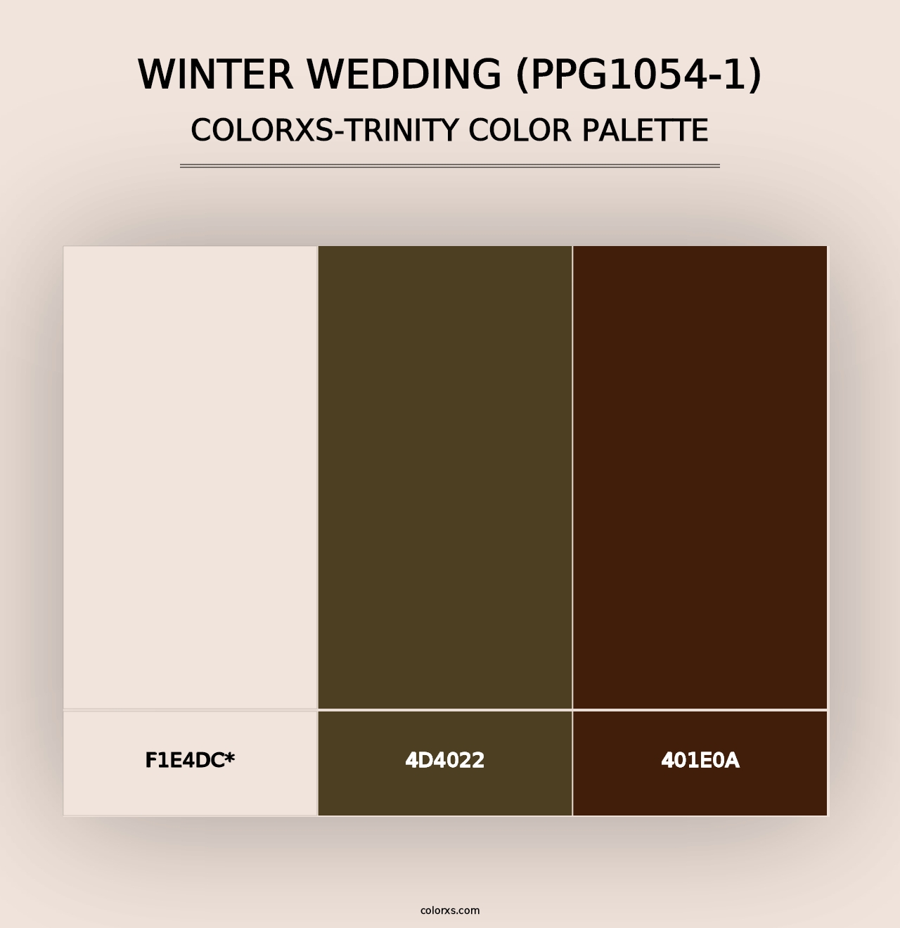 Winter Wedding (PPG1054-1) - Colorxs Trinity Palette