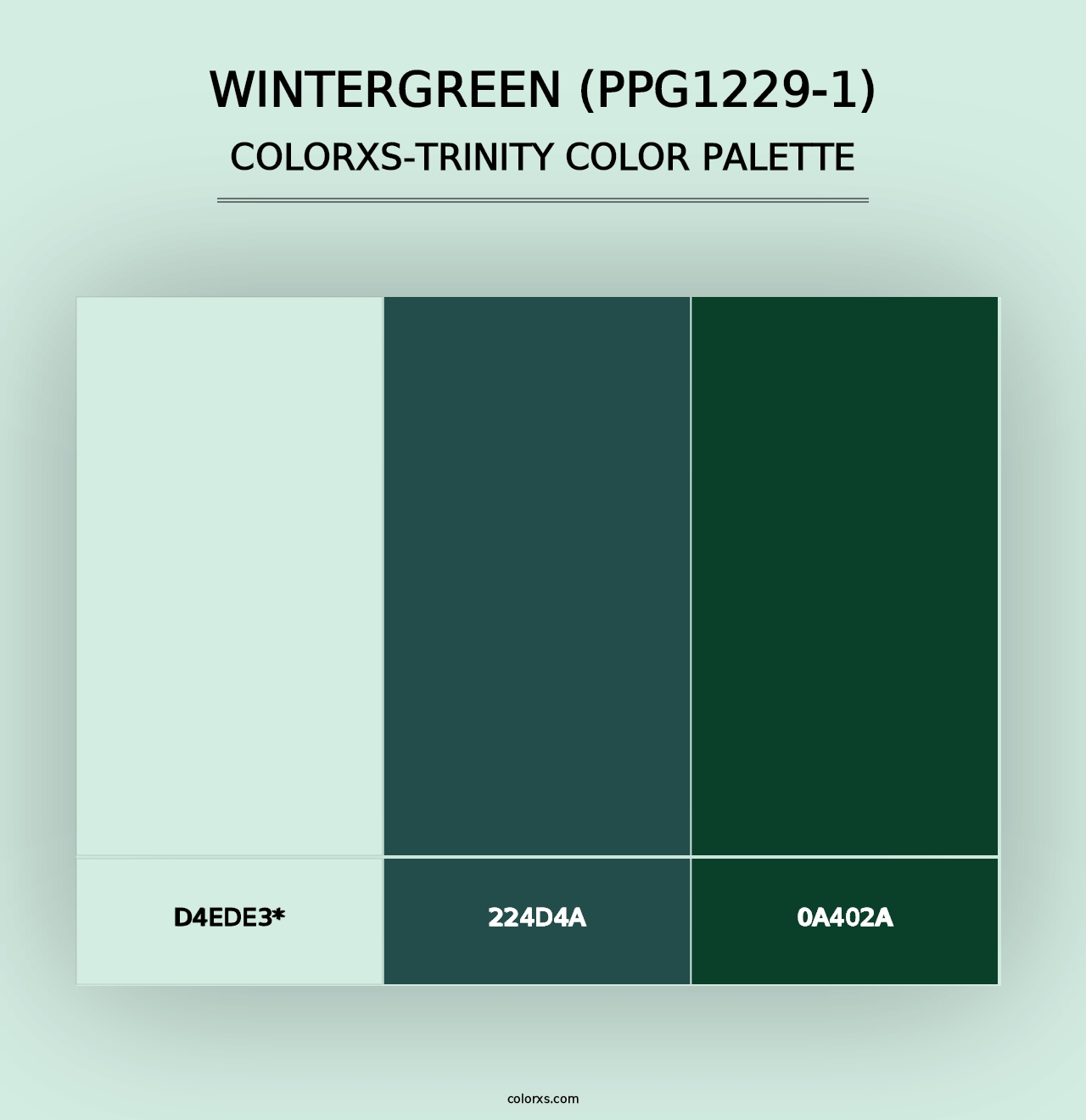 Wintergreen (PPG1229-1) - Colorxs Trinity Palette