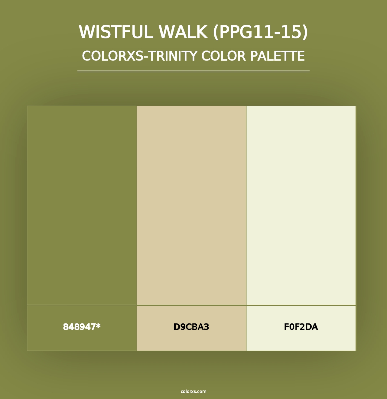 Wistful Walk (PPG11-15) - Colorxs Trinity Palette