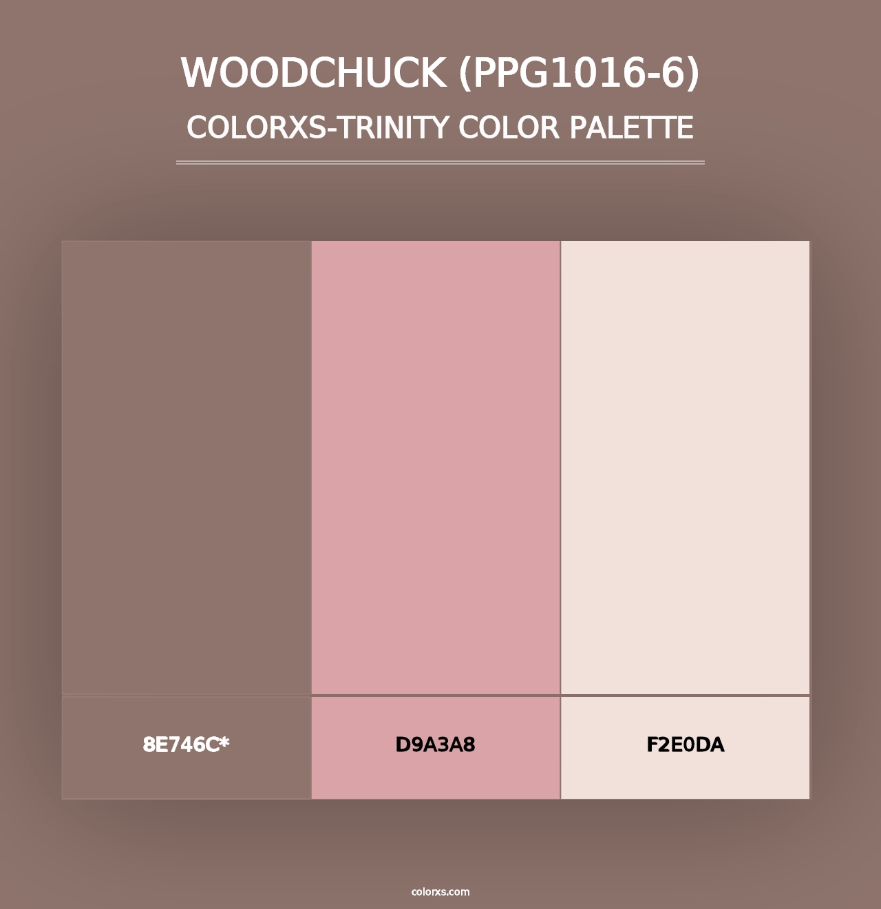 Woodchuck (PPG1016-6) - Colorxs Trinity Palette