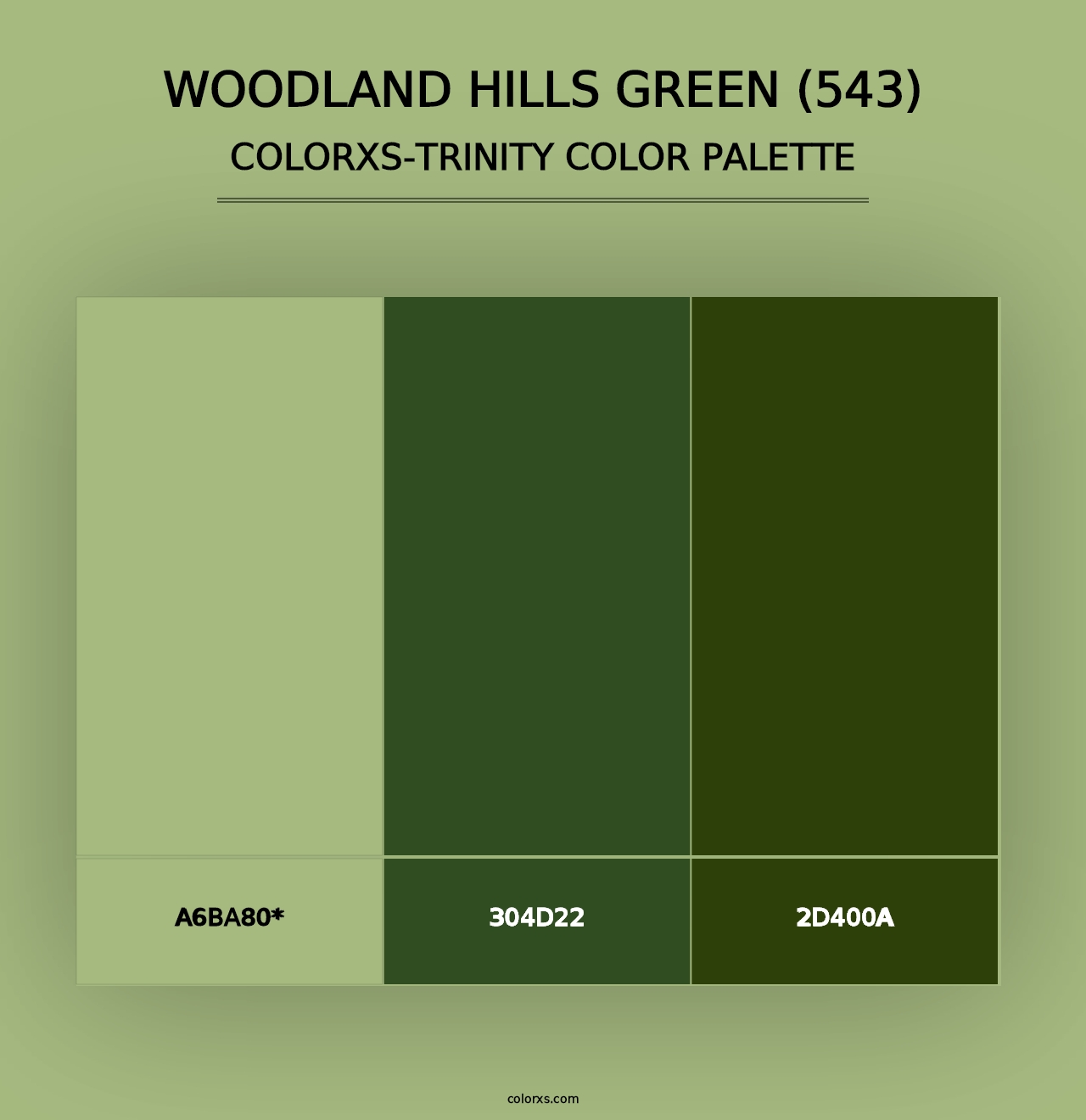 Woodland Hills Green (543) - Colorxs Trinity Palette