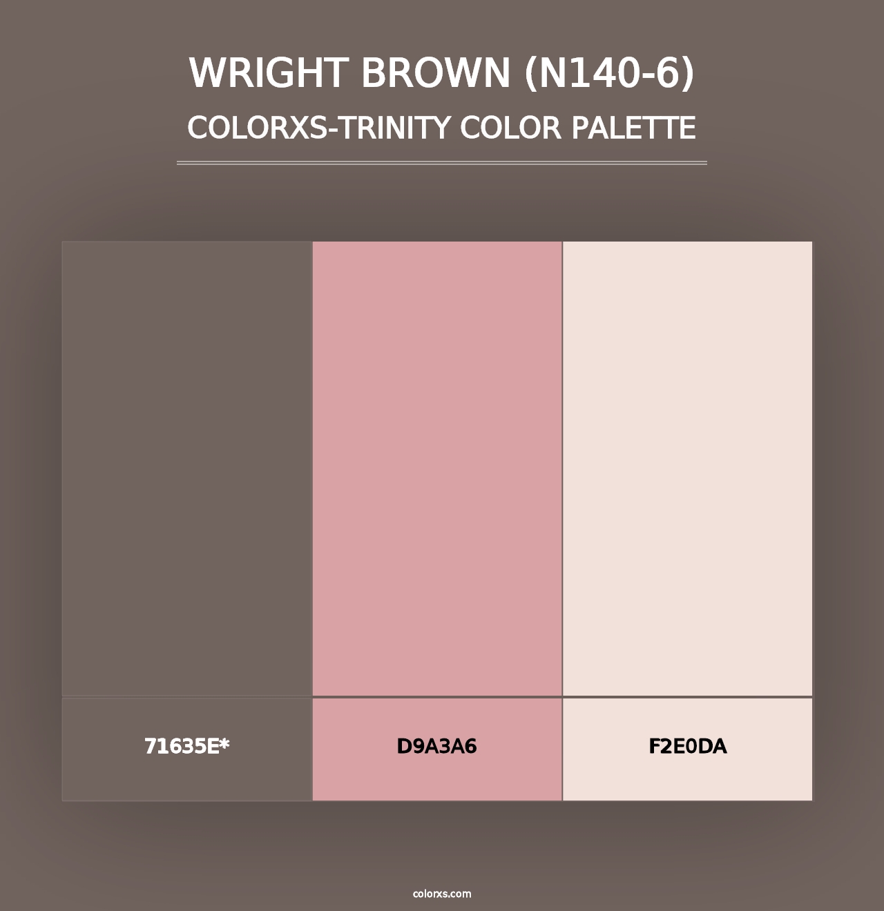 Wright Brown (N140-6) - Colorxs Trinity Palette