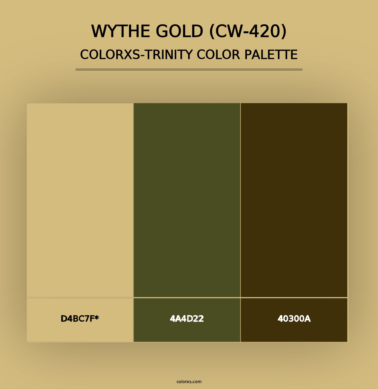 Wythe Gold (CW-420) - Colorxs Trinity Palette