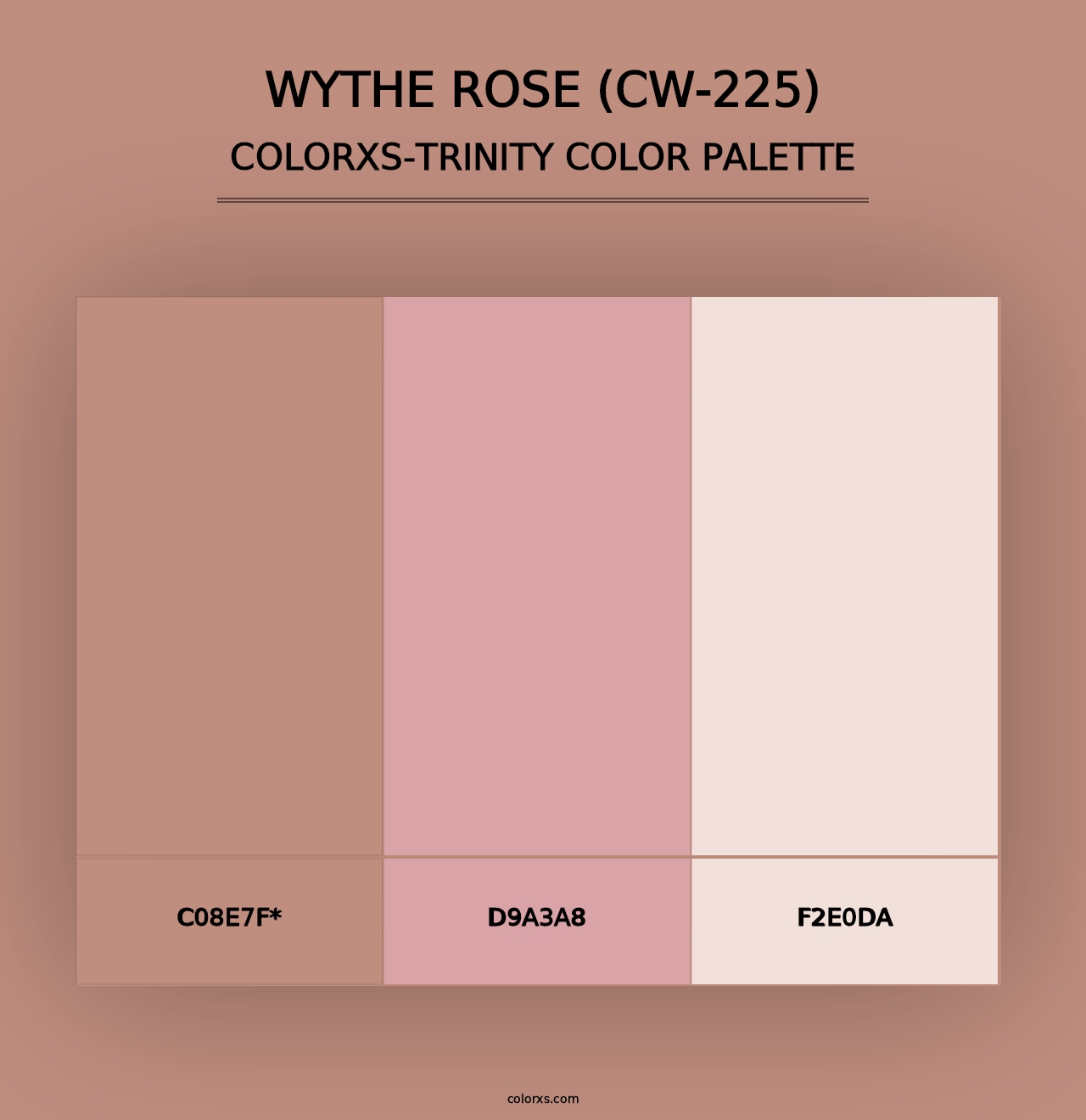 Wythe Rose (CW-225) - Colorxs Trinity Palette