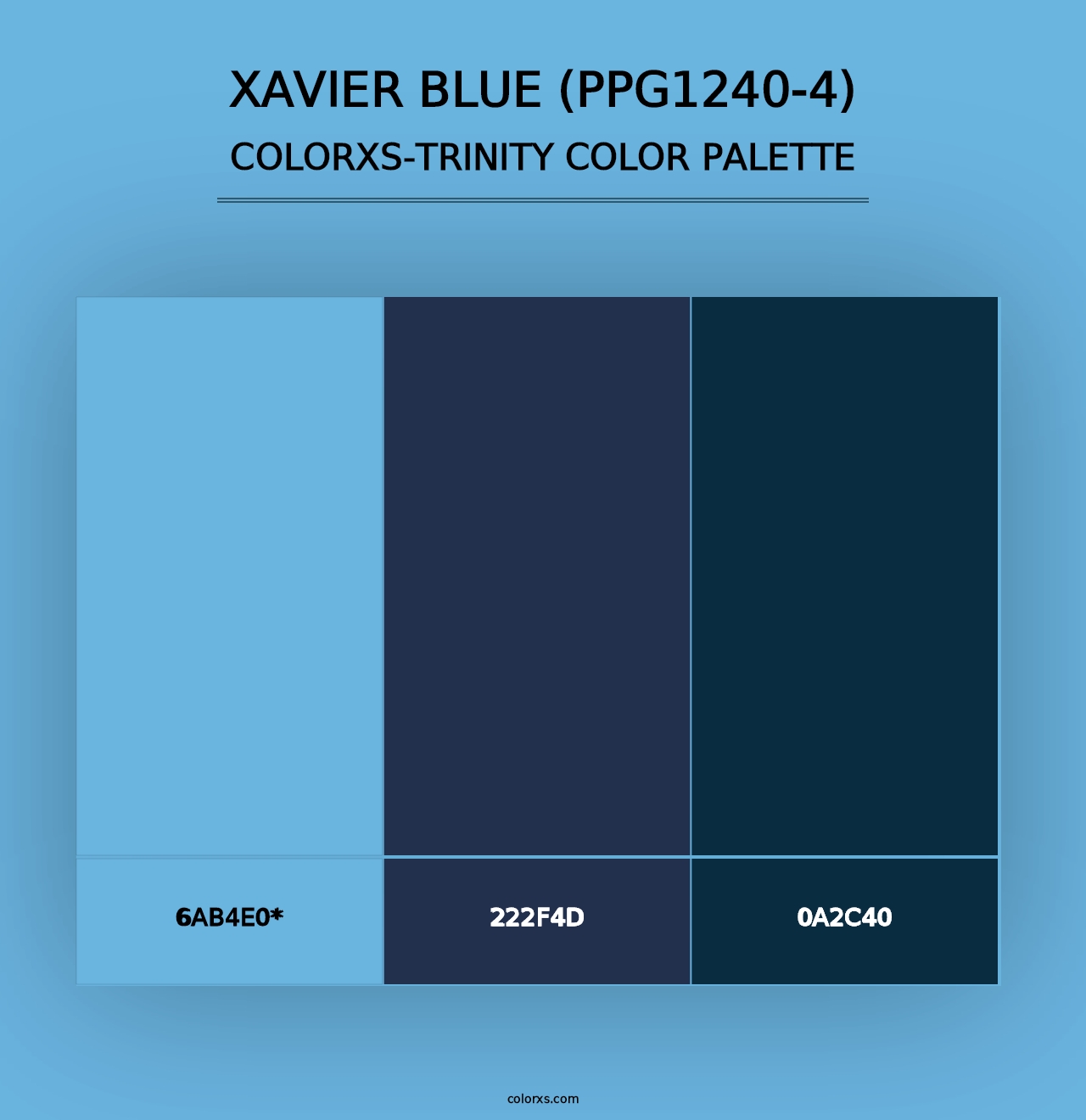 Xavier Blue (PPG1240-4) - Colorxs Trinity Palette