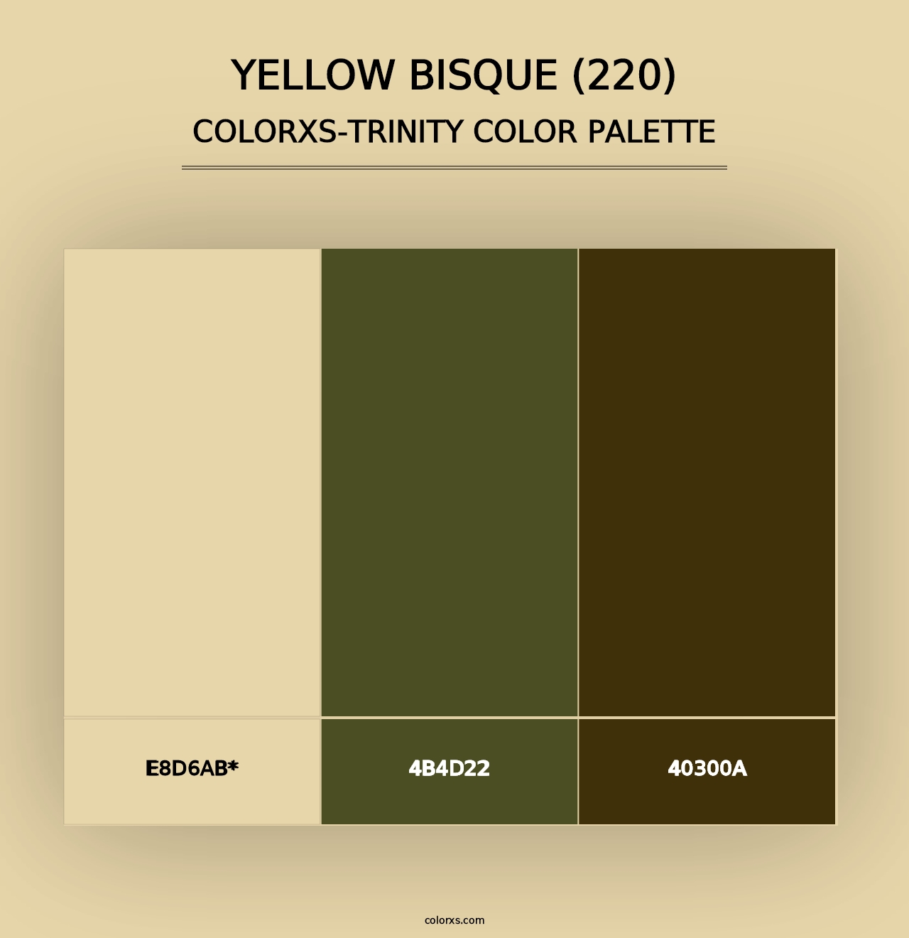 Yellow Bisque (220) - Colorxs Trinity Palette