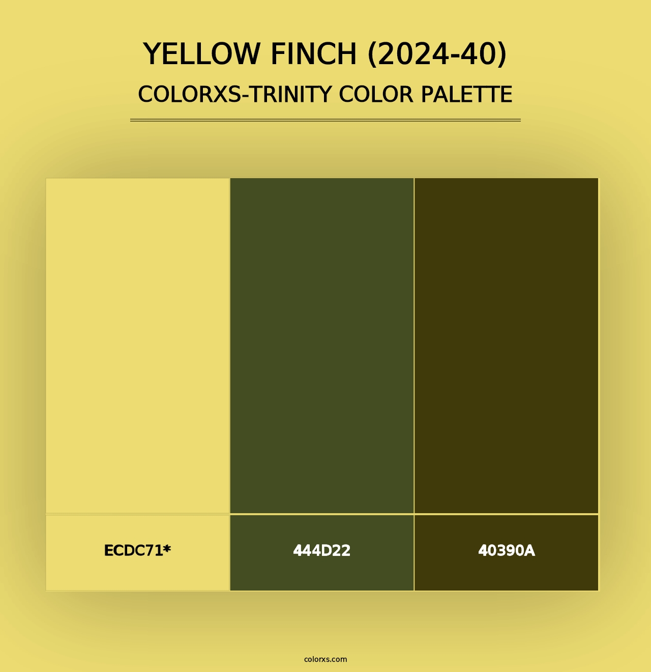 Yellow Finch (2024-40) - Colorxs Trinity Palette