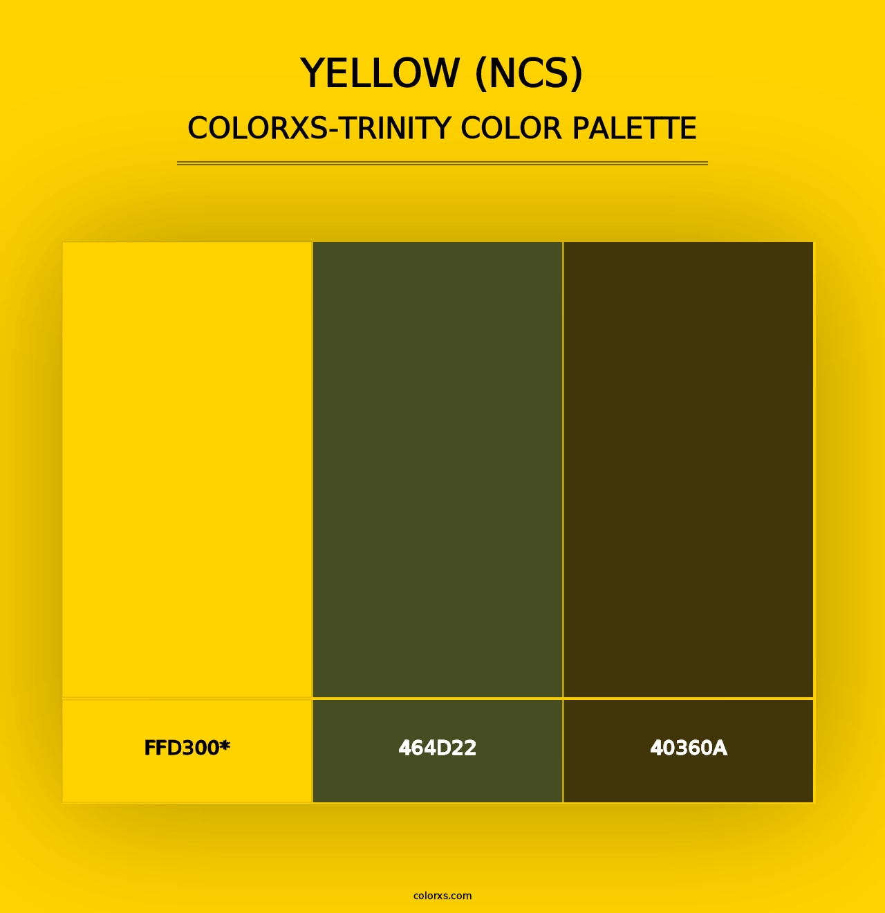 Yellow (NCS) - Colorxs Trinity Palette