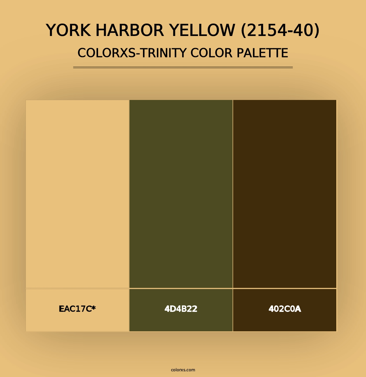 York Harbor Yellow (2154-40) - Colorxs Trinity Palette