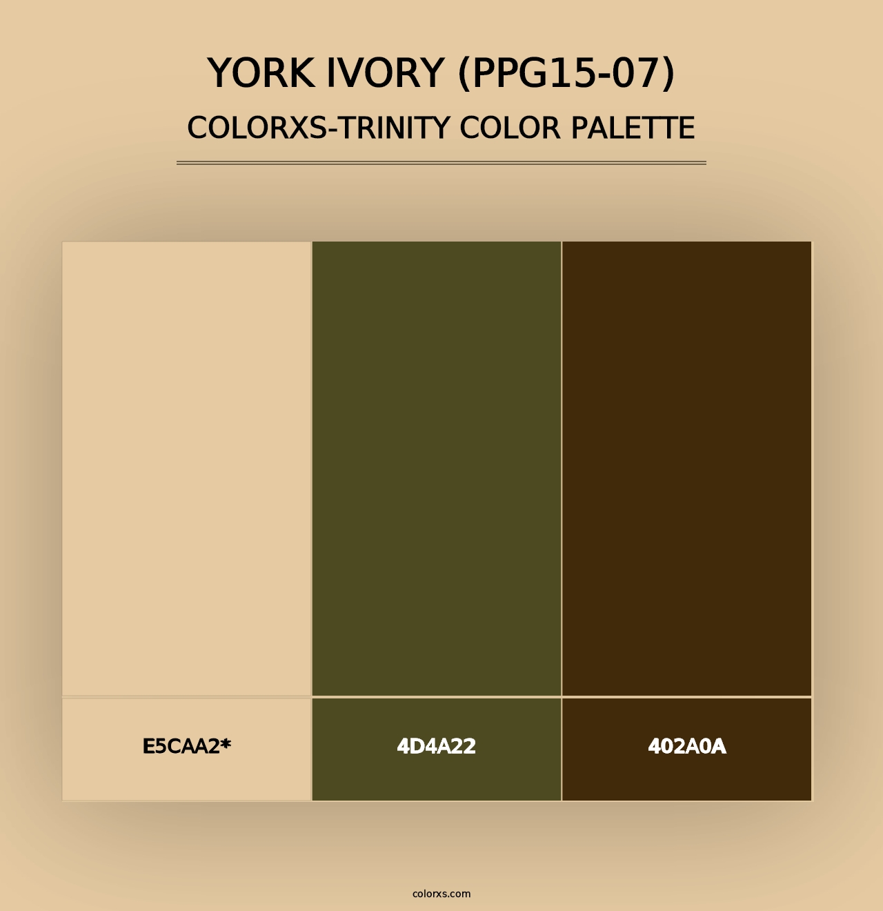 York Ivory (PPG15-07) - Colorxs Trinity Palette