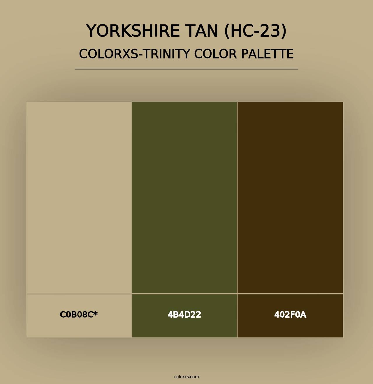 Yorkshire Tan (HC-23) - Colorxs Trinity Palette