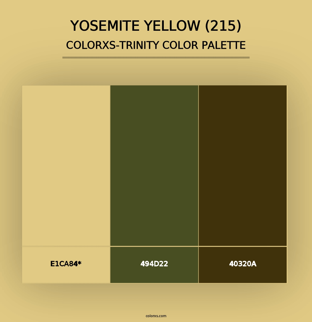 Yosemite Yellow (215) - Colorxs Trinity Palette