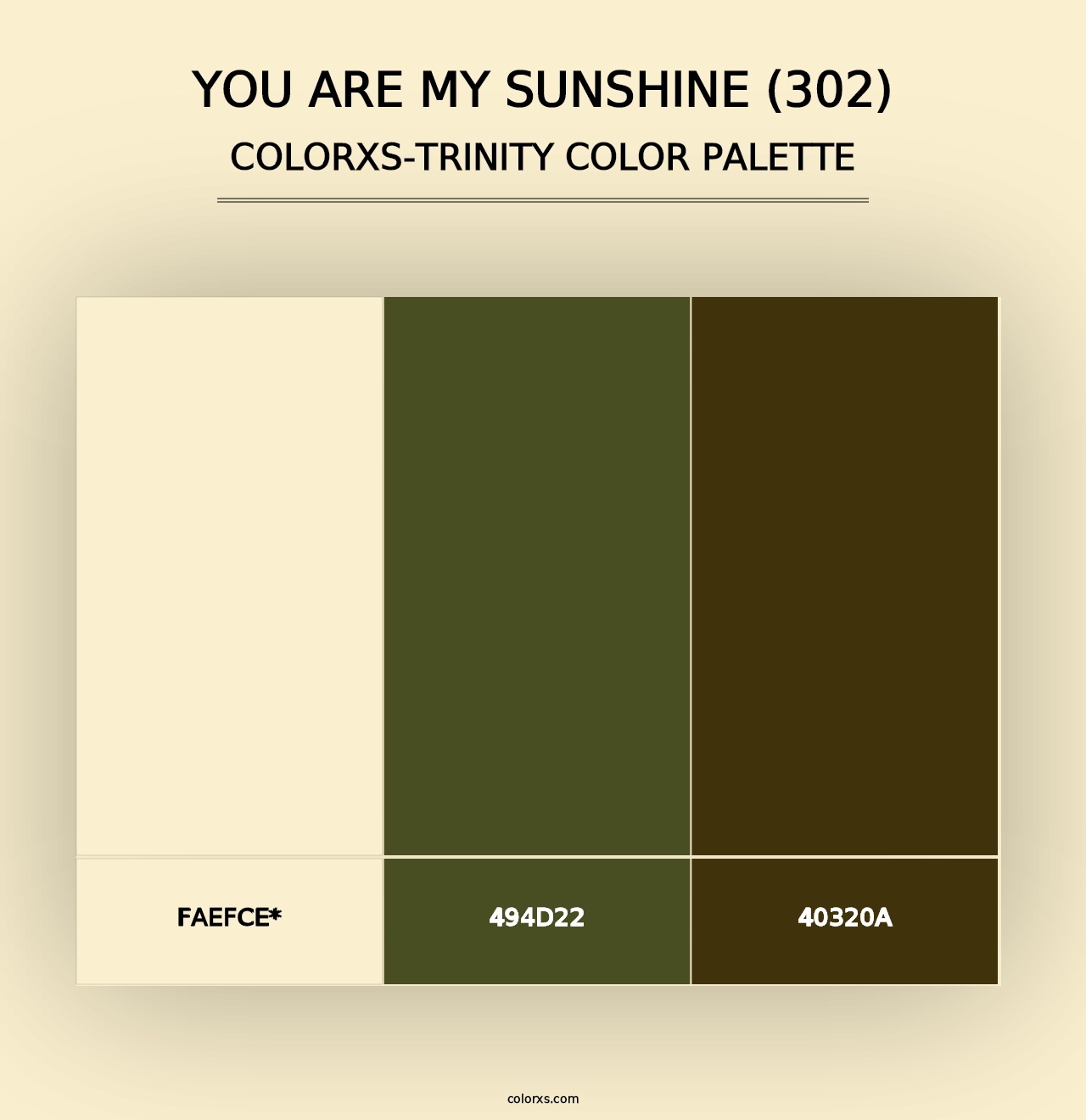 You Are My Sunshine (302) - Colorxs Trinity Palette