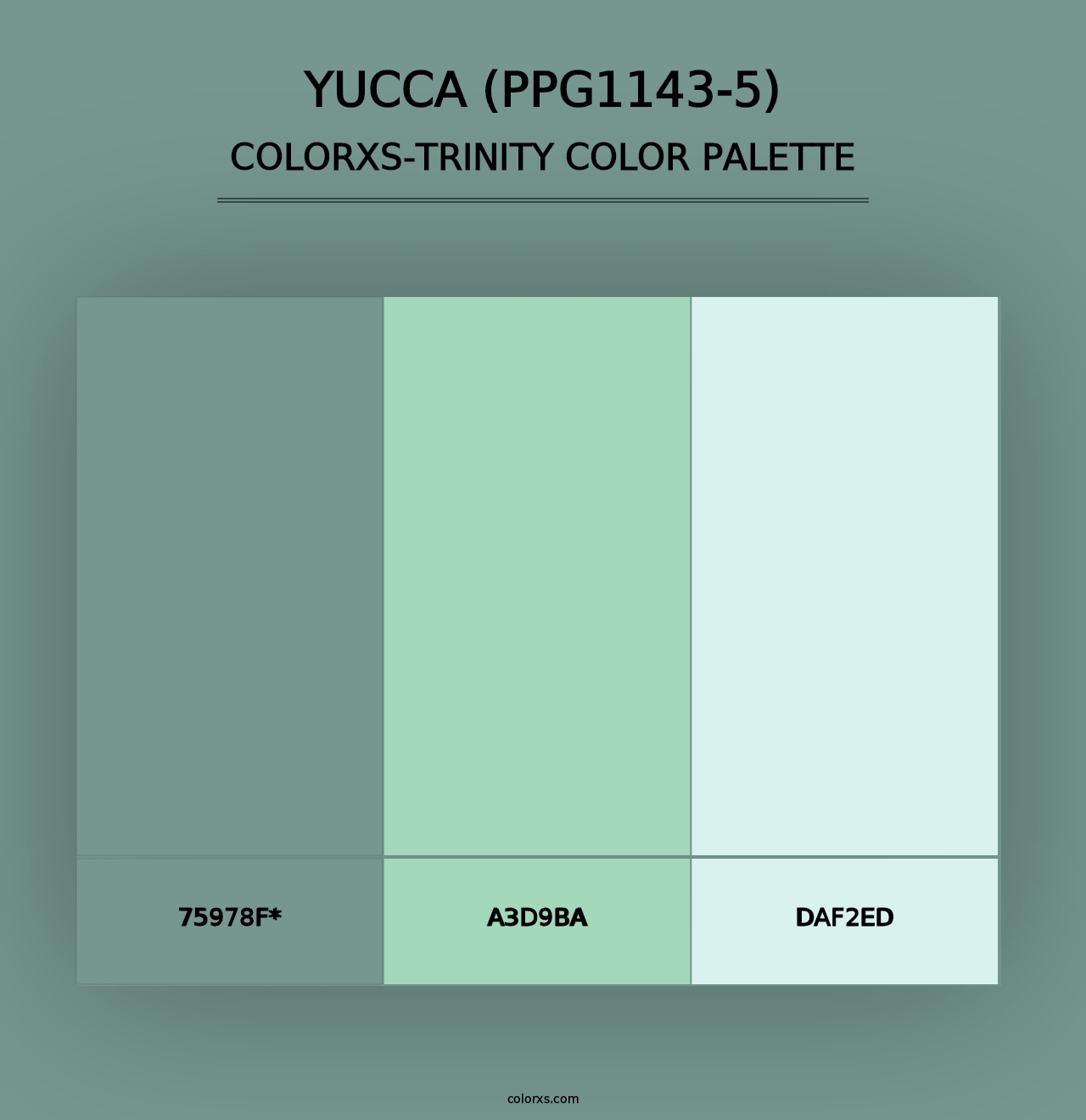 Yucca (PPG1143-5) - Colorxs Trinity Palette