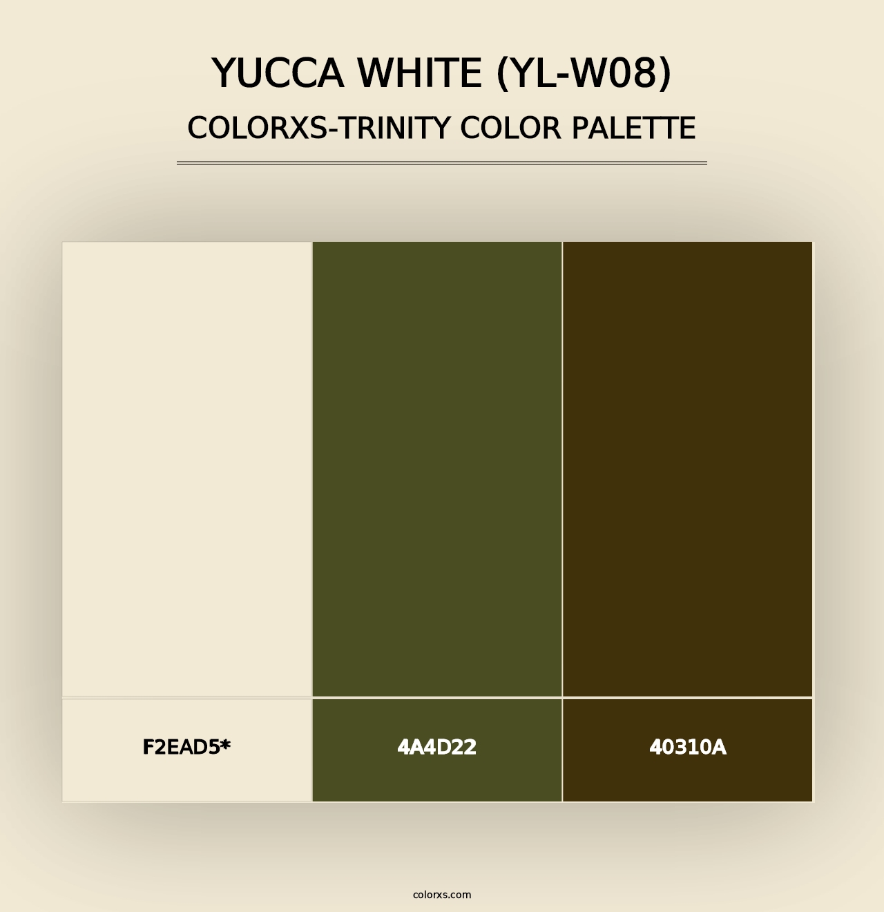 Yucca White (YL-W08) - Colorxs Trinity Palette