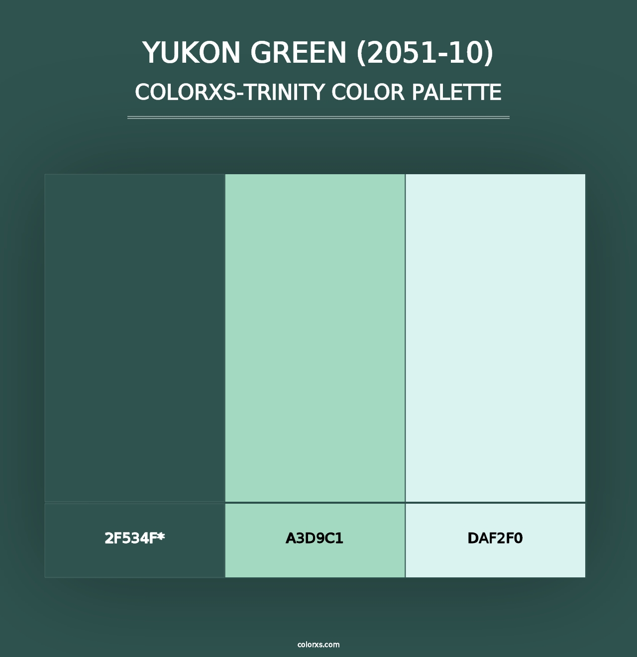 Yukon Green (2051-10) - Colorxs Trinity Palette