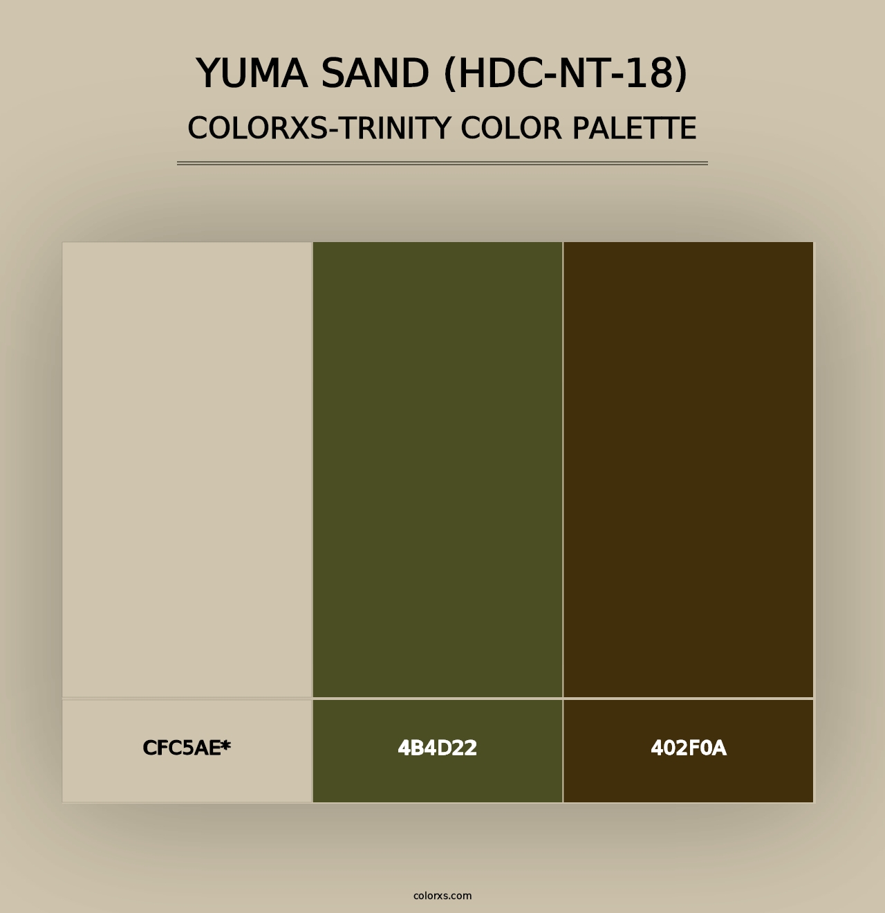 Yuma Sand (HDC-NT-18) - Colorxs Trinity Palette