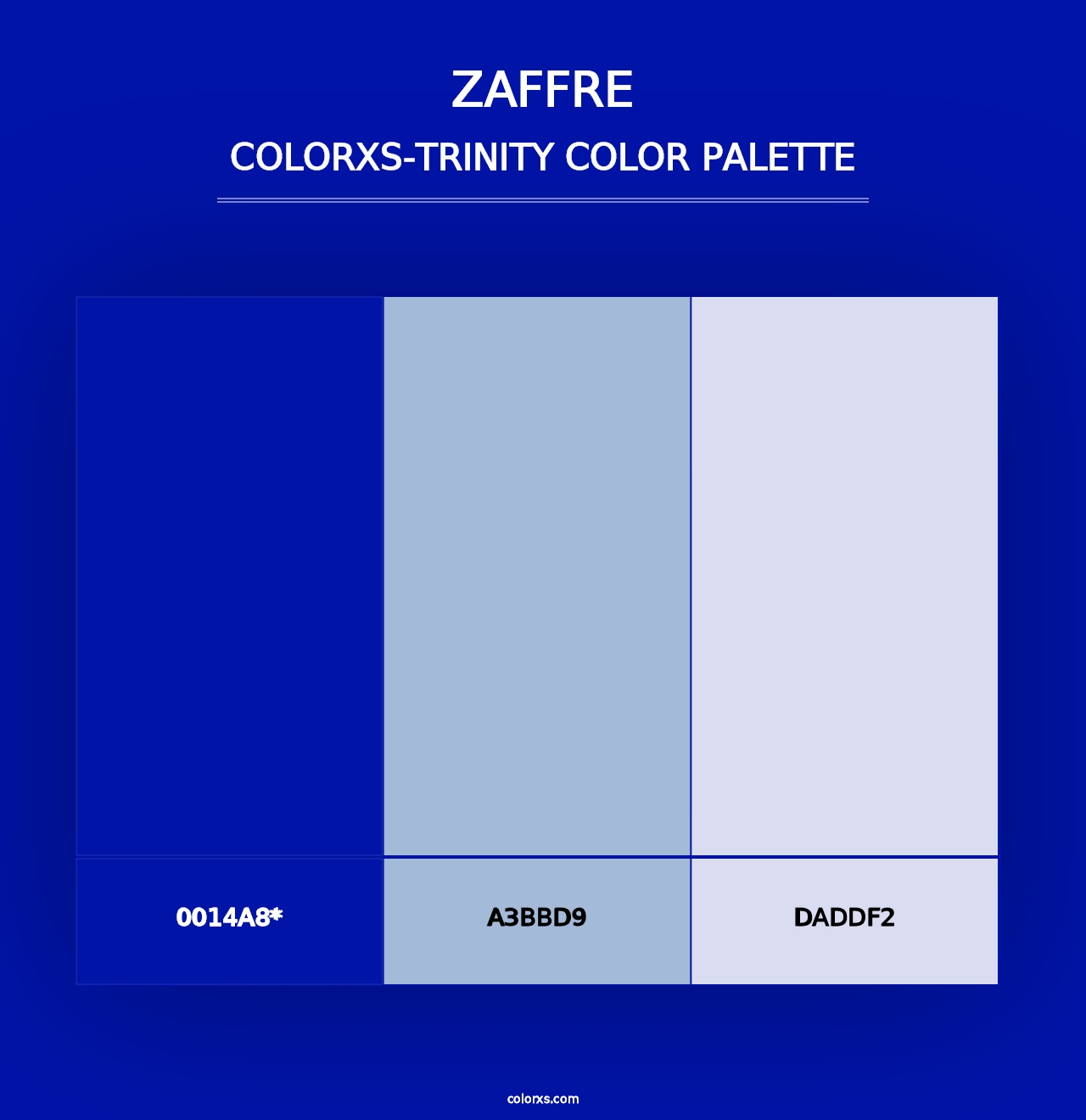 Zaffre - Colorxs Trinity Palette