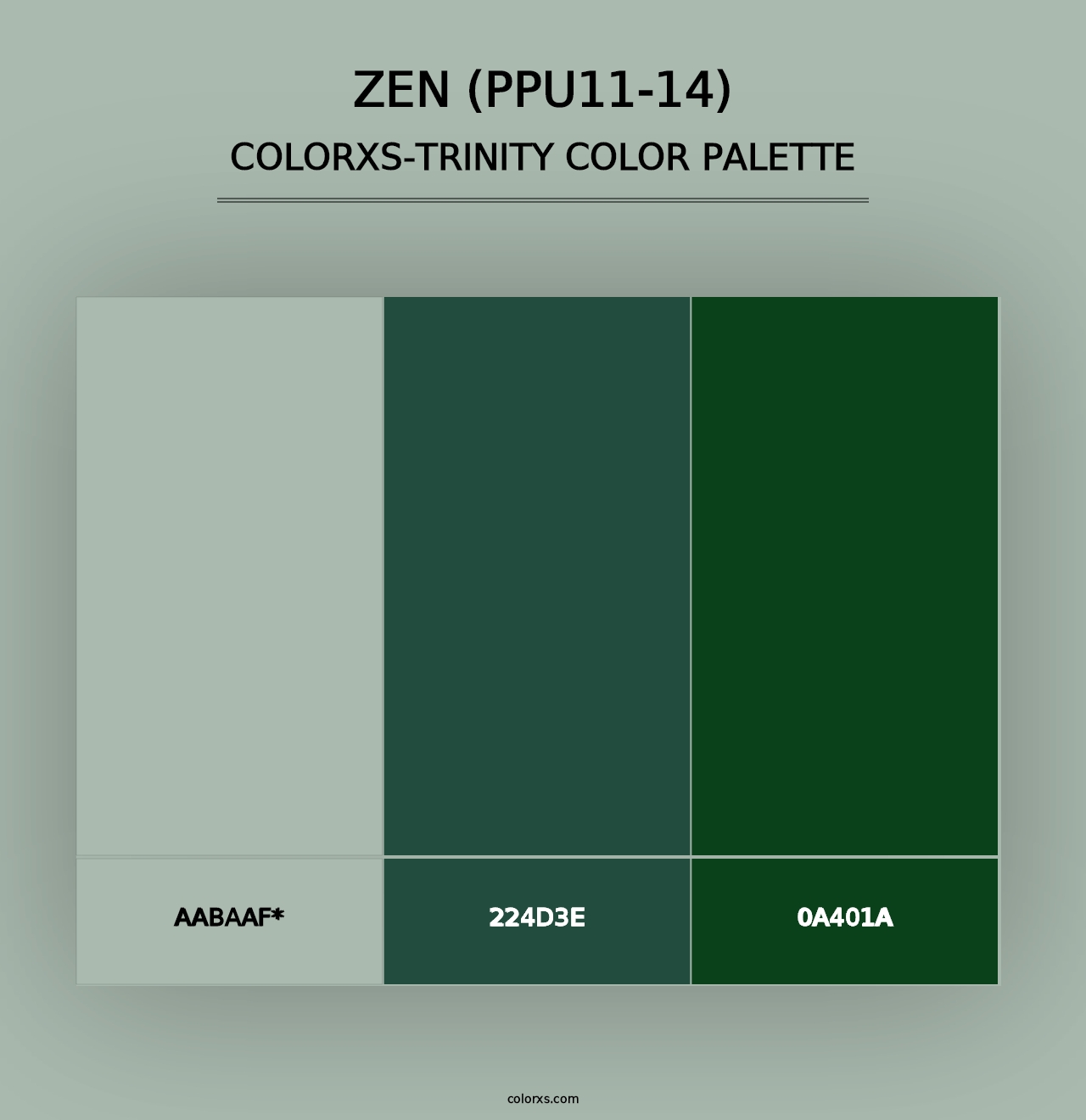 Zen (PPU11-14) - Colorxs Trinity Palette