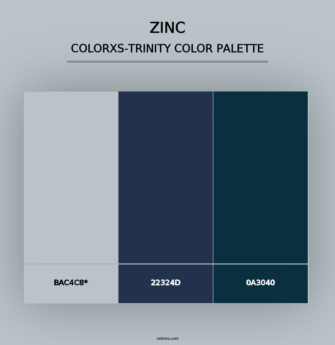 Zinc - Colorxs Trinity Palette