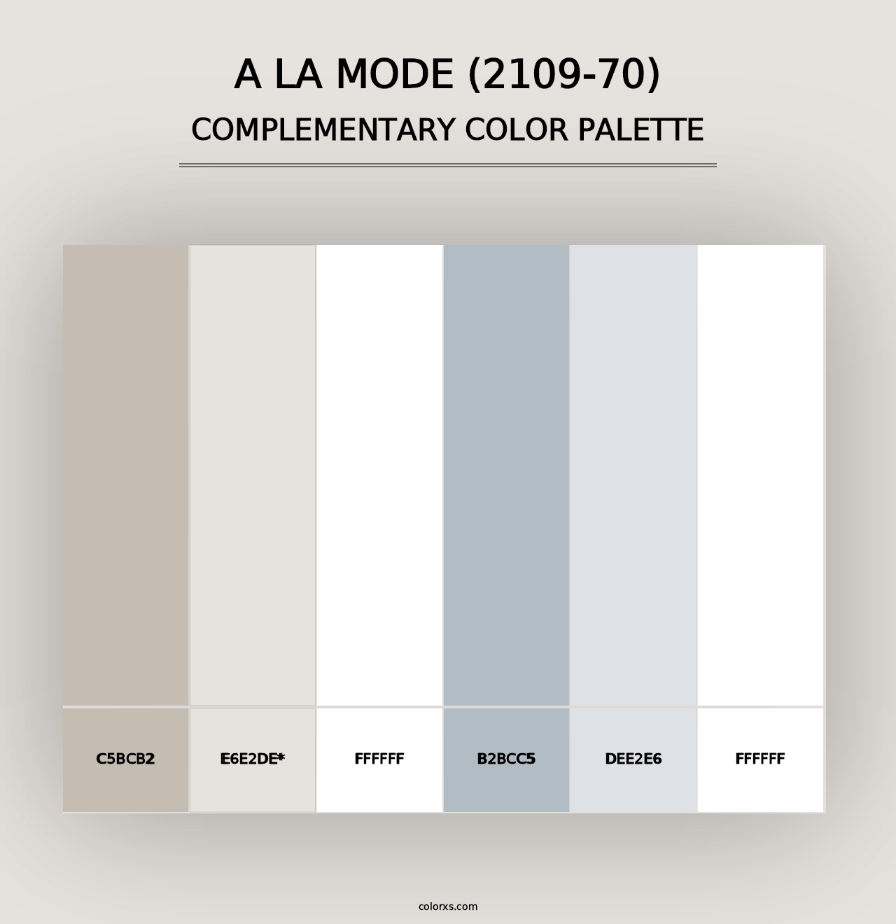 A la Mode (2109-70) - Complementary Color Palette