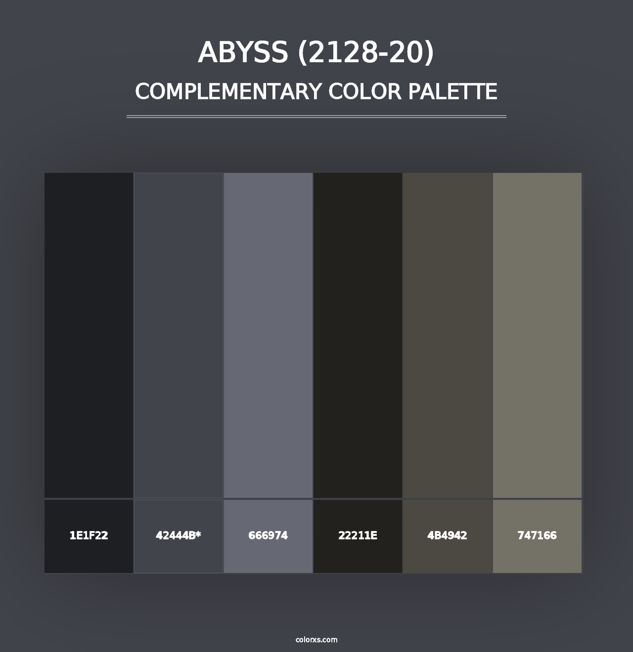 Abyss (2128-20) - Complementary Color Palette