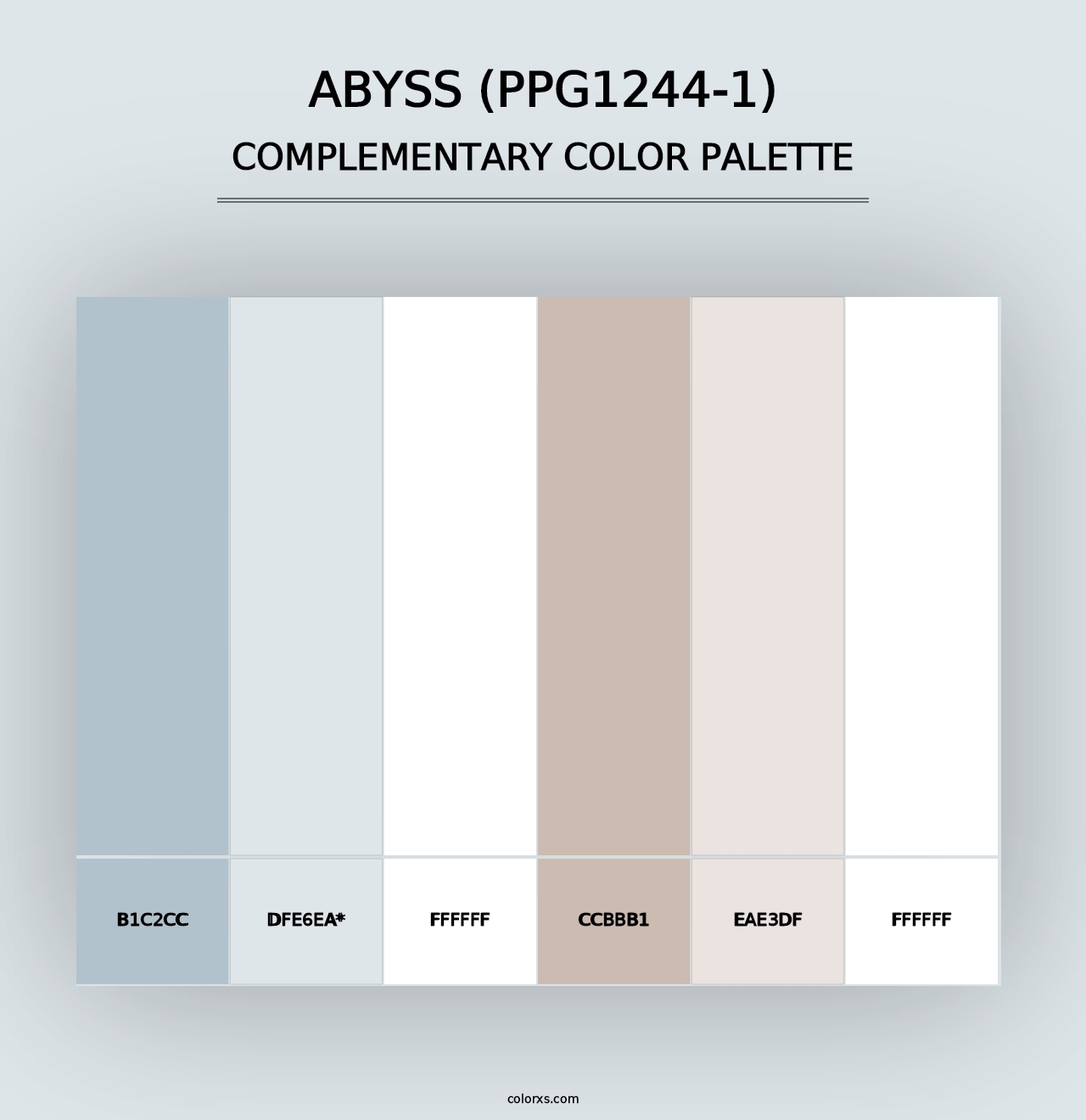 Abyss (PPG1244-1) - Complementary Color Palette