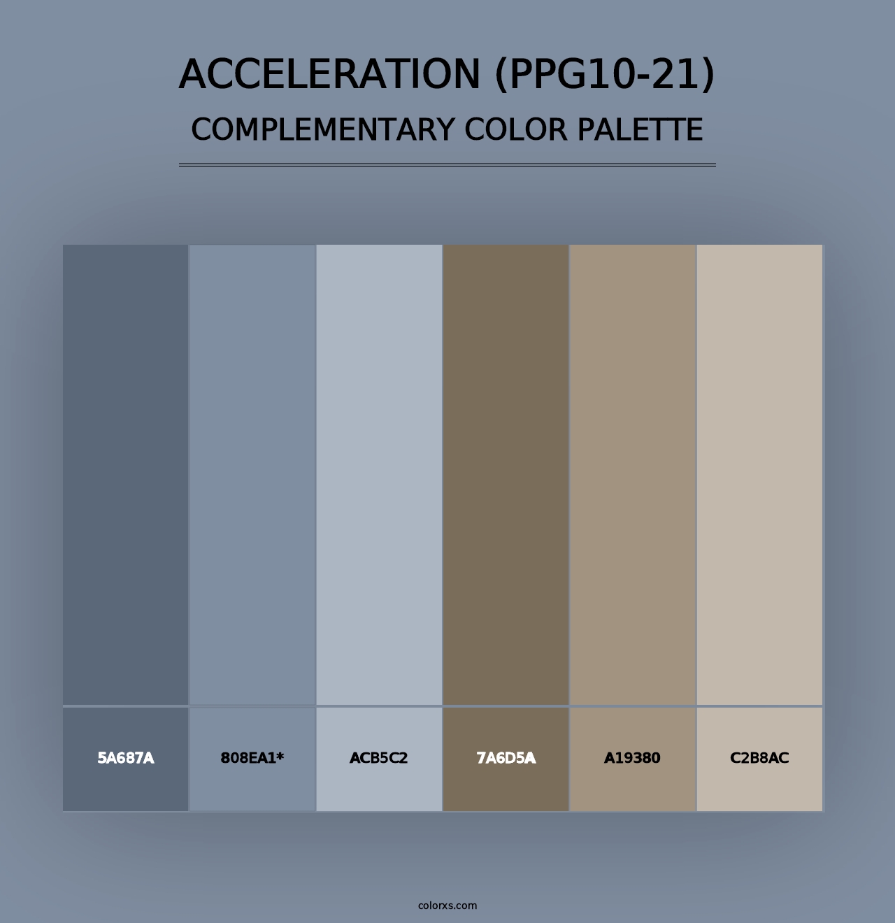 Acceleration (PPG10-21) - Complementary Color Palette