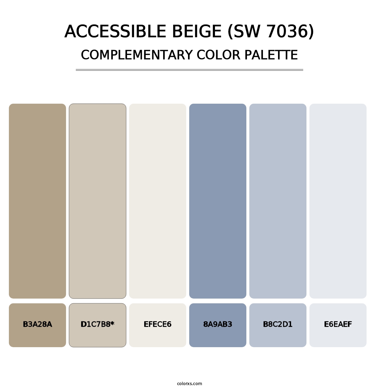 Accessible Beige (SW 7036) - Complementary Color Palette