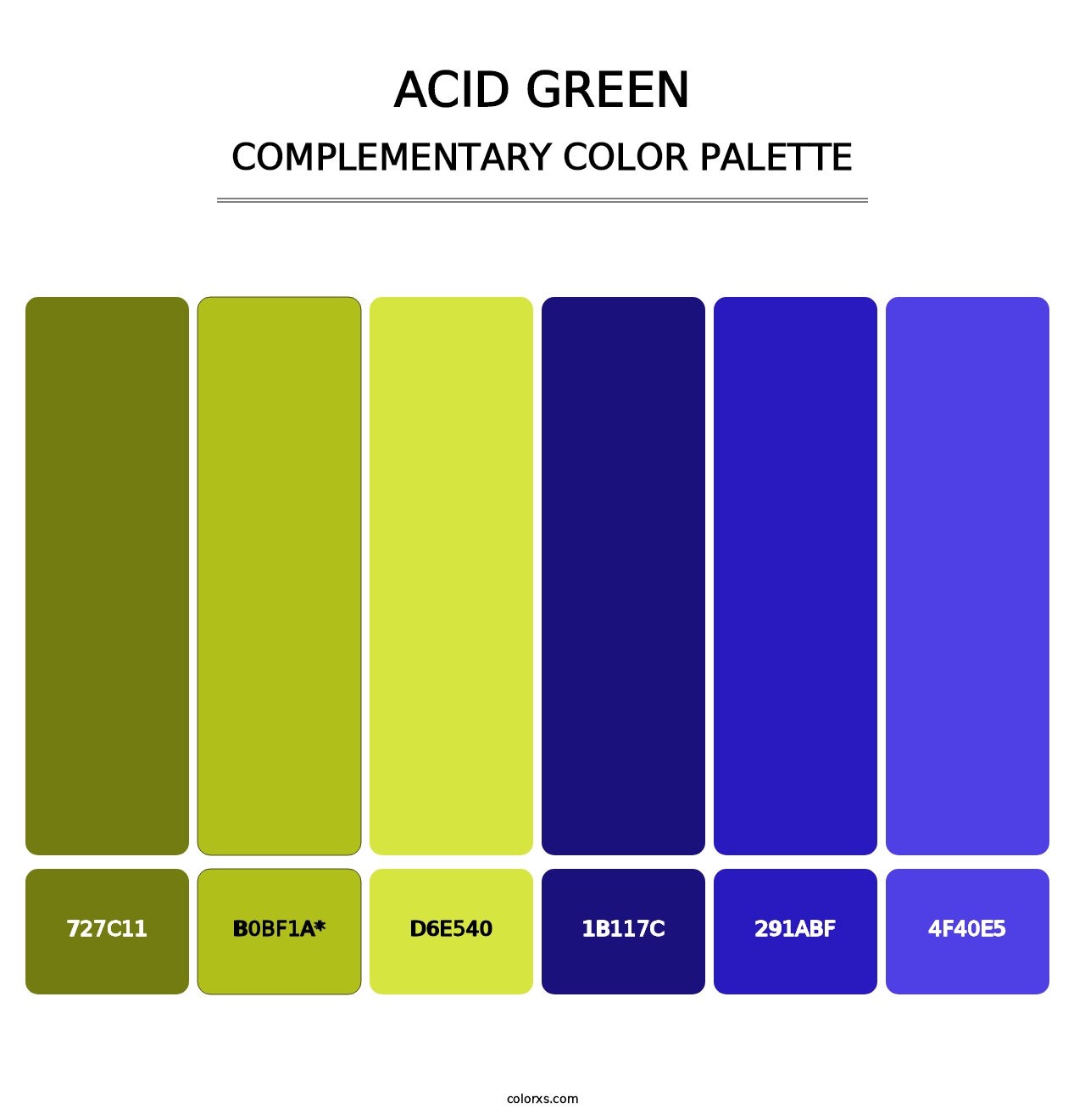 Acid Green - Complementary Color Palette