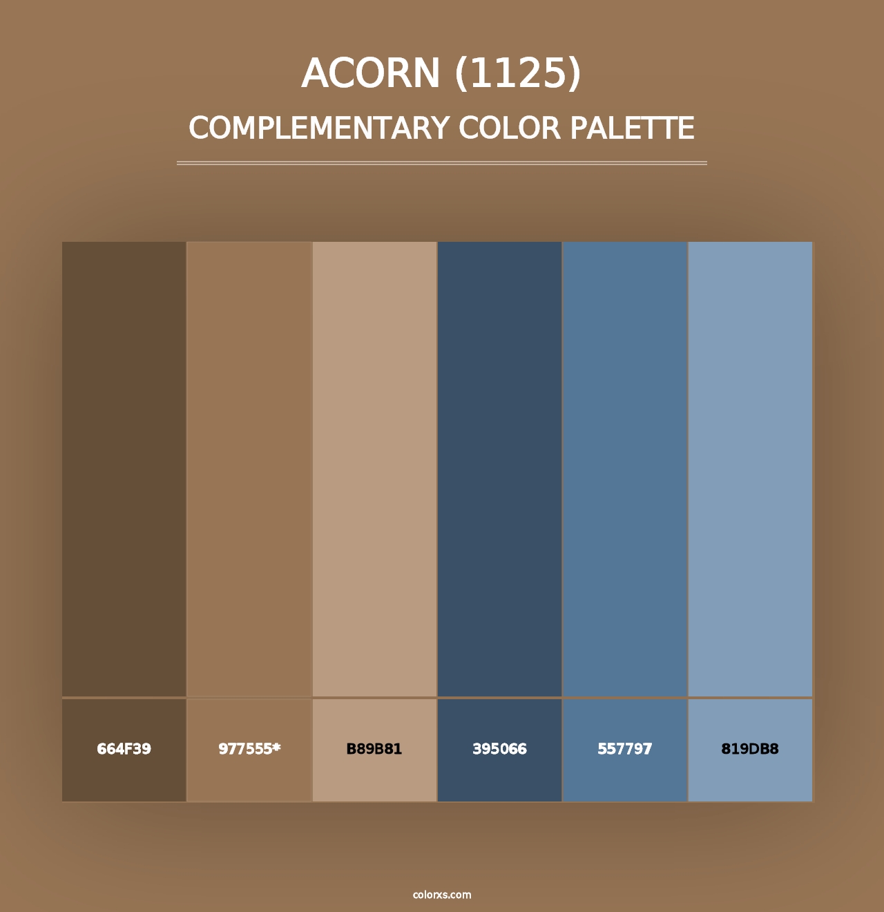 Acorn (1125) - Complementary Color Palette