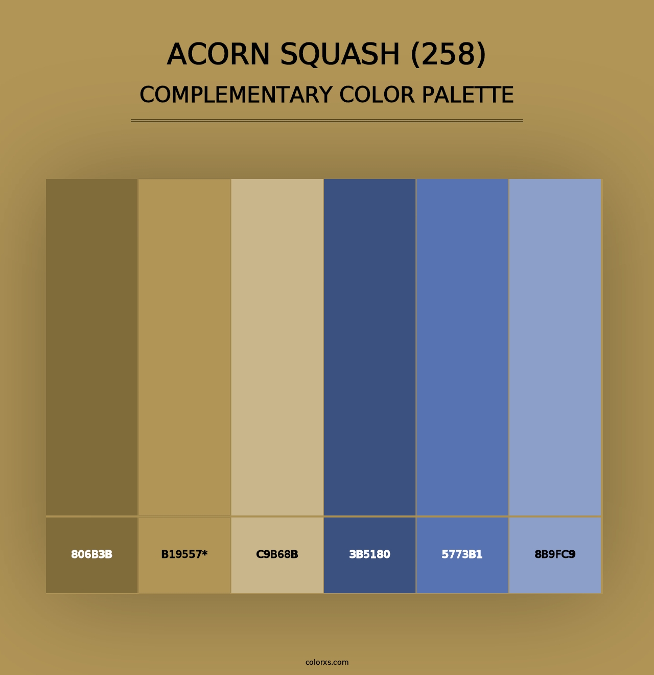 Acorn Squash (258) - Complementary Color Palette