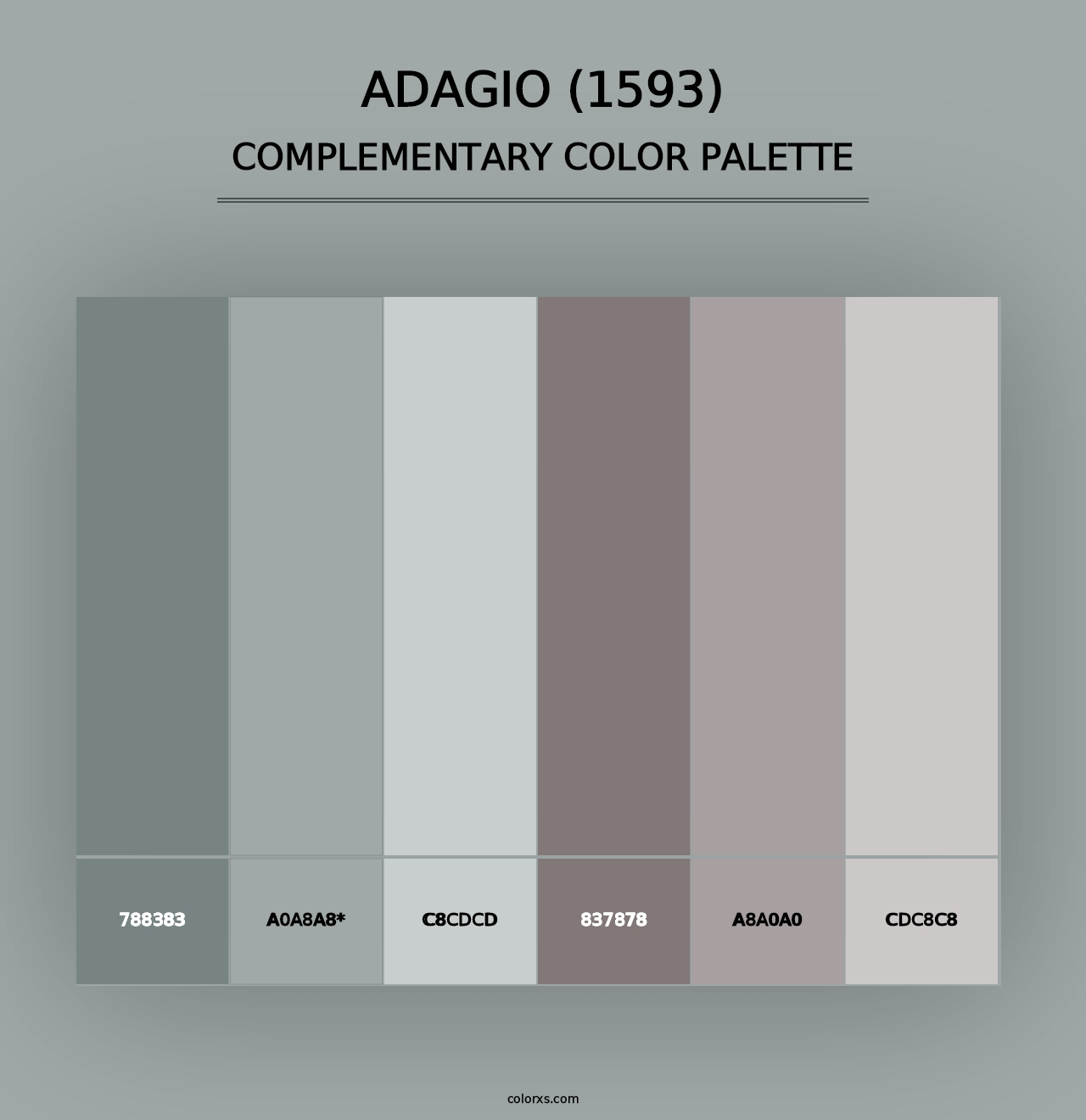 Adagio (1593) - Complementary Color Palette