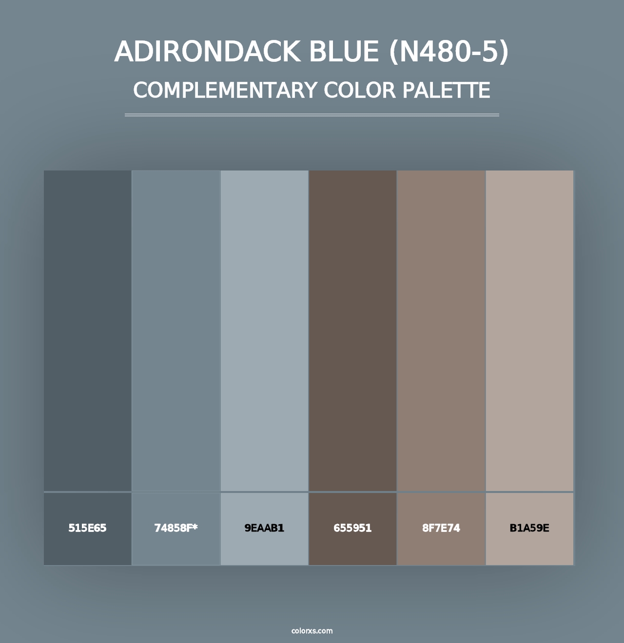 Adirondack Blue (N480-5) - Complementary Color Palette