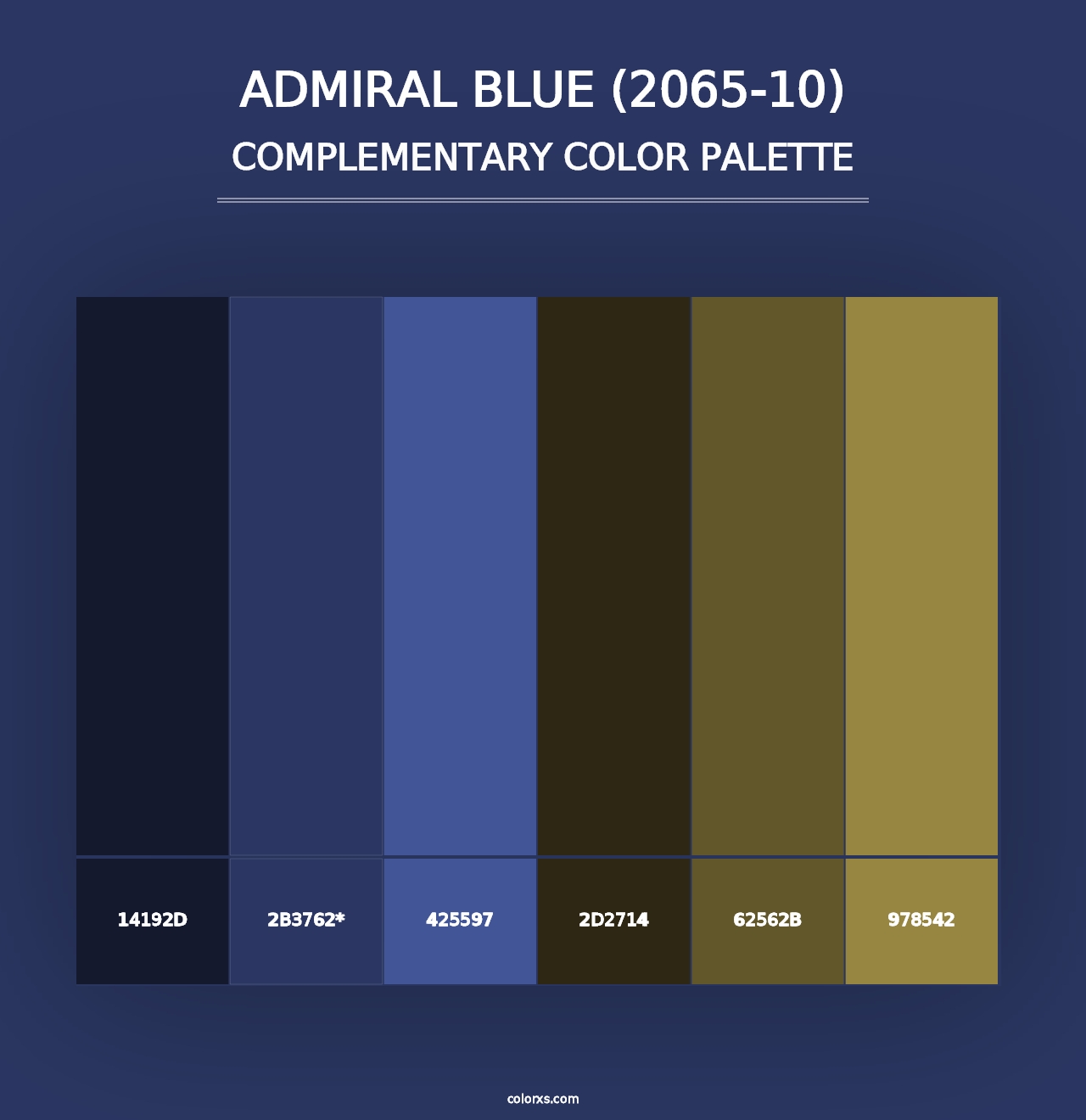 Admiral Blue (2065-10) - Complementary Color Palette