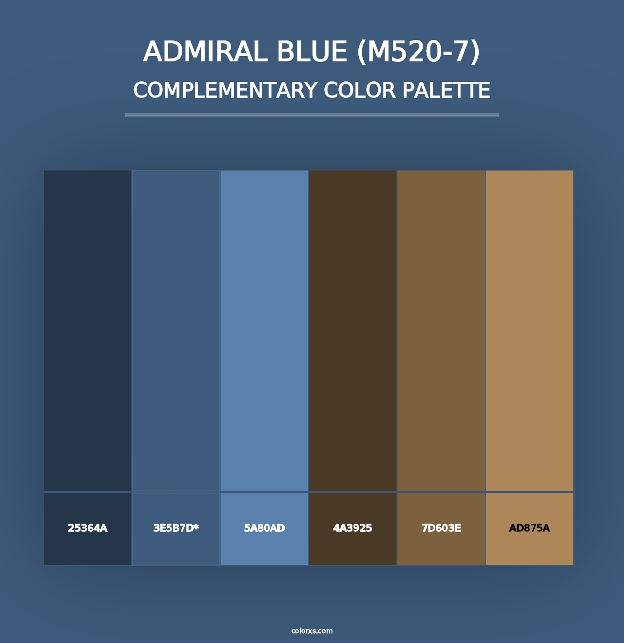 Admiral Blue (M520-7) - Complementary Color Palette