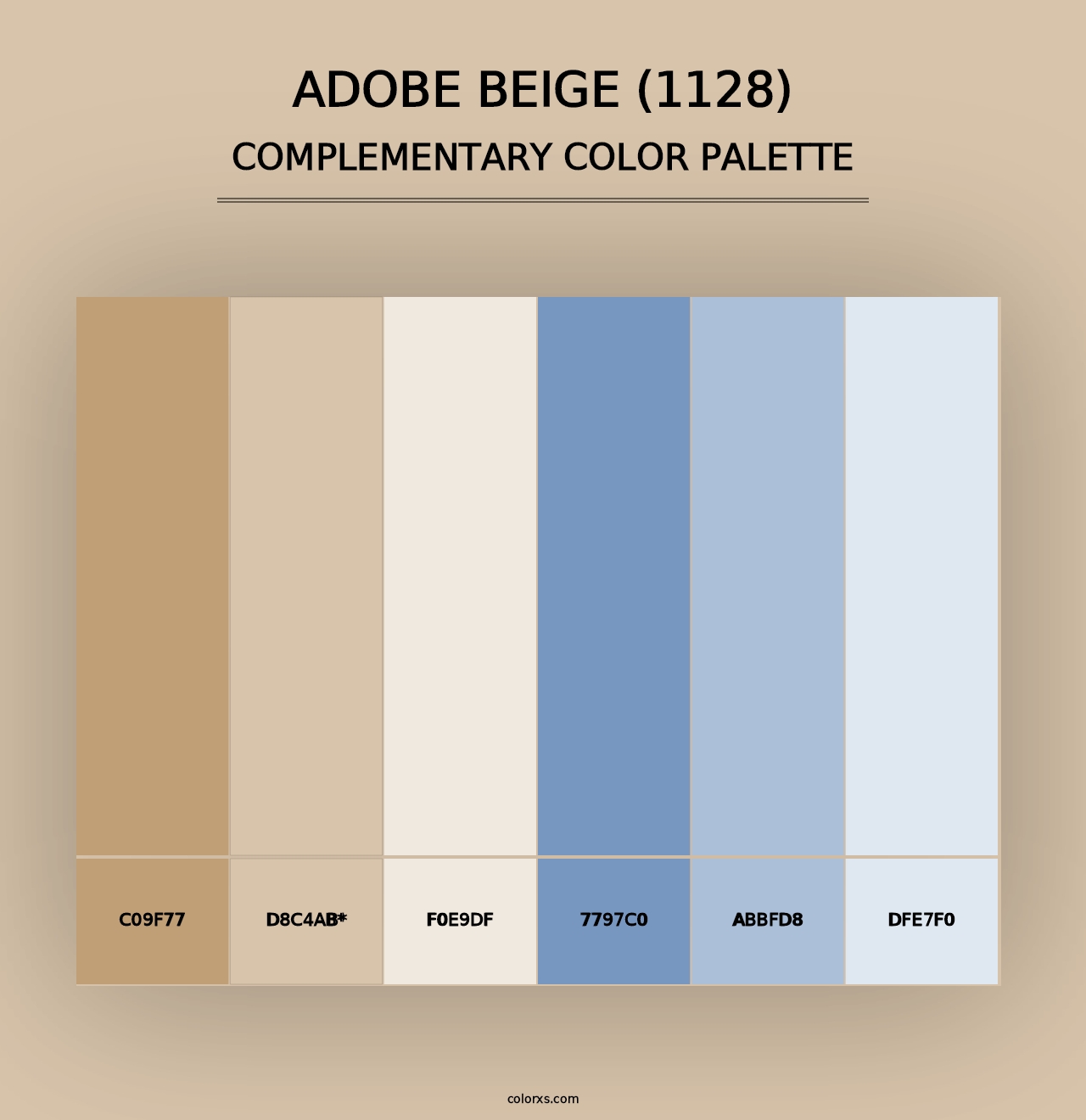 Adobe Beige (1128) - Complementary Color Palette