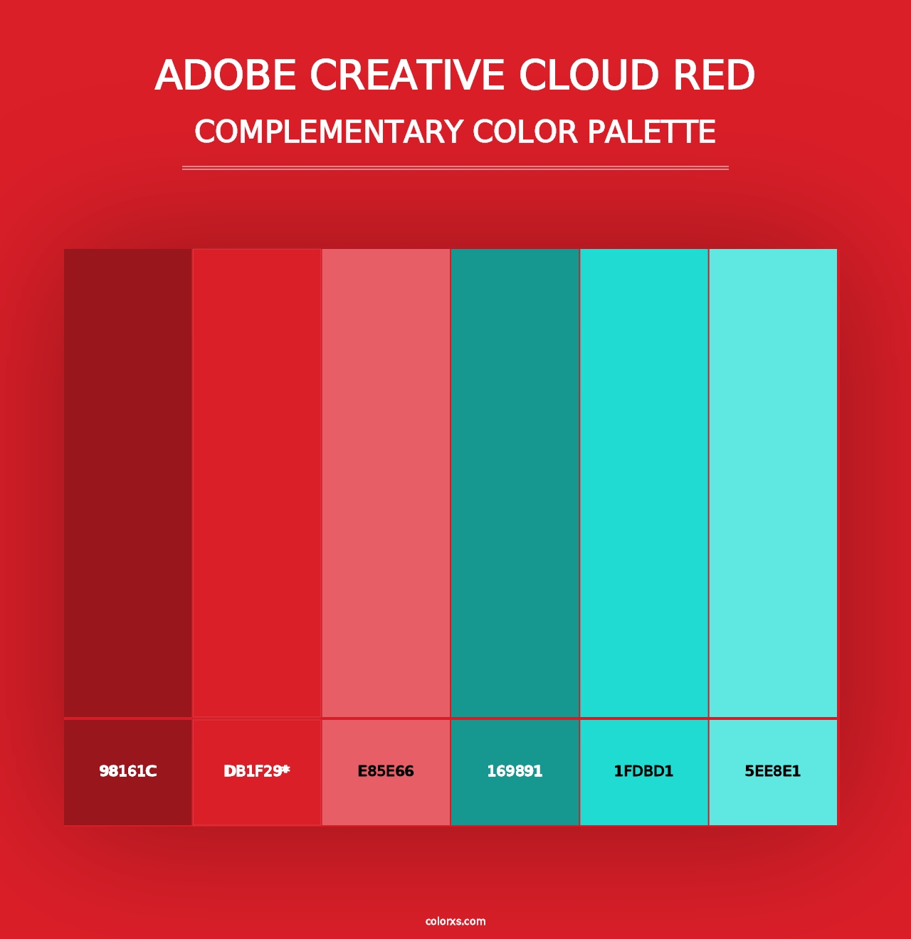 Adobe Creative Cloud Red - Complementary Color Palette