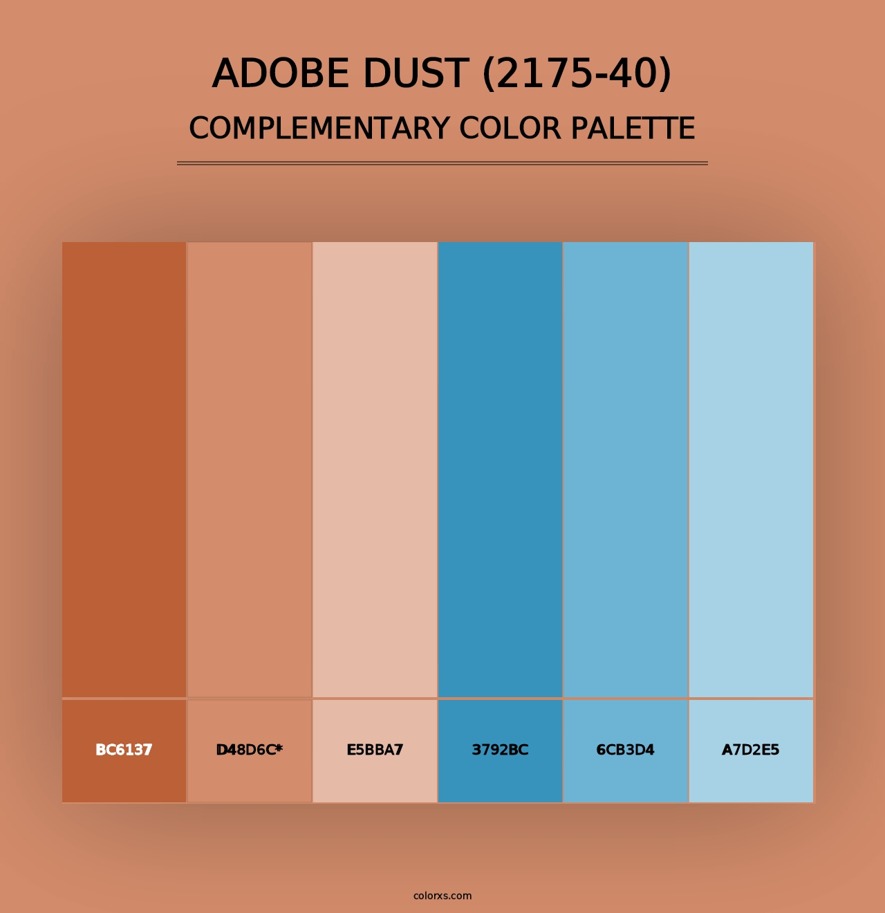 Adobe Dust (2175-40) - Complementary Color Palette